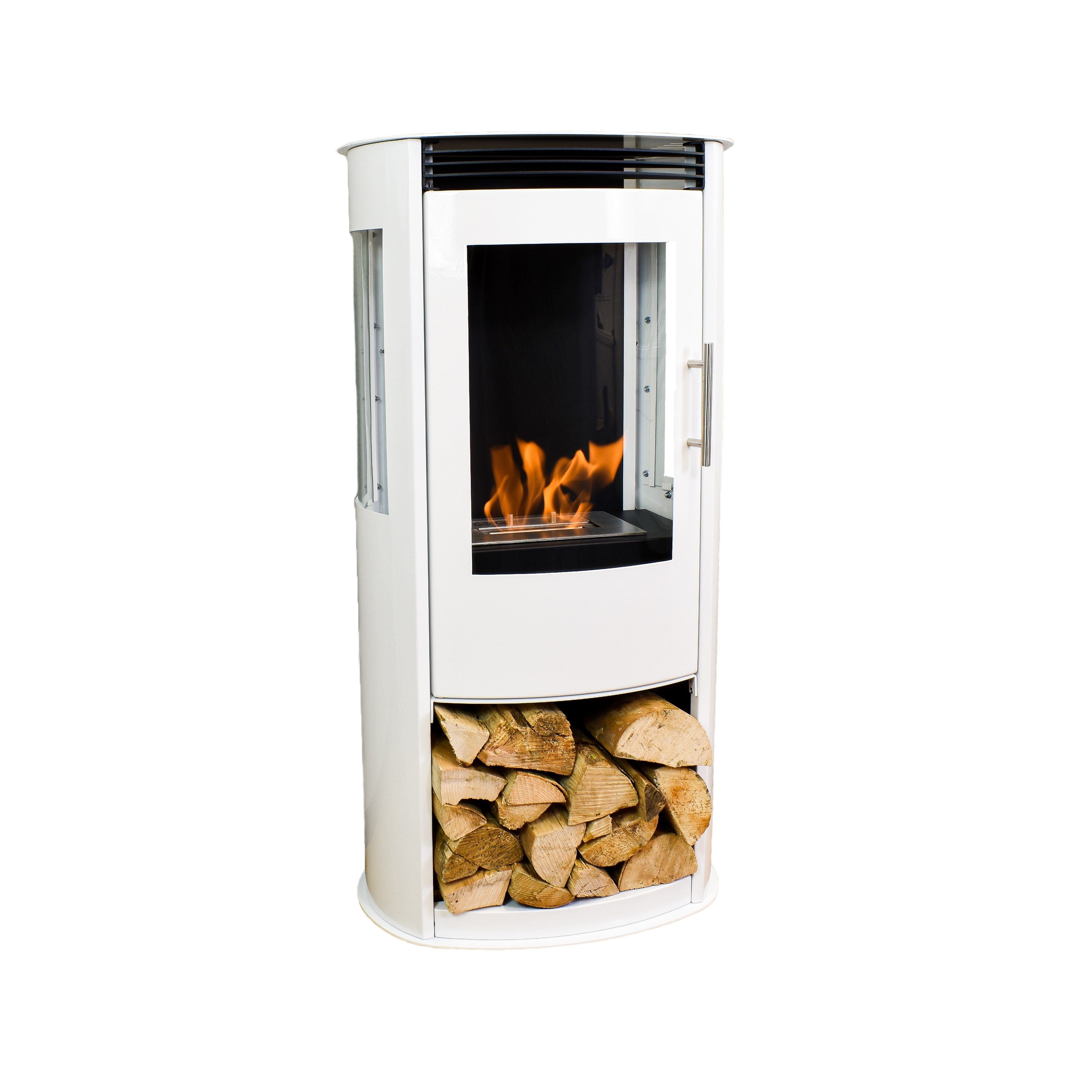 GLOW FIRE Echtfeuer-Dekokamin Ethanolkamin Göteborg Bioethanol Kamin, Kaminofen mit 2KW Heizleistung, Ethanol Standkamin mit 6h Brenndauer – Bild 4 von 5