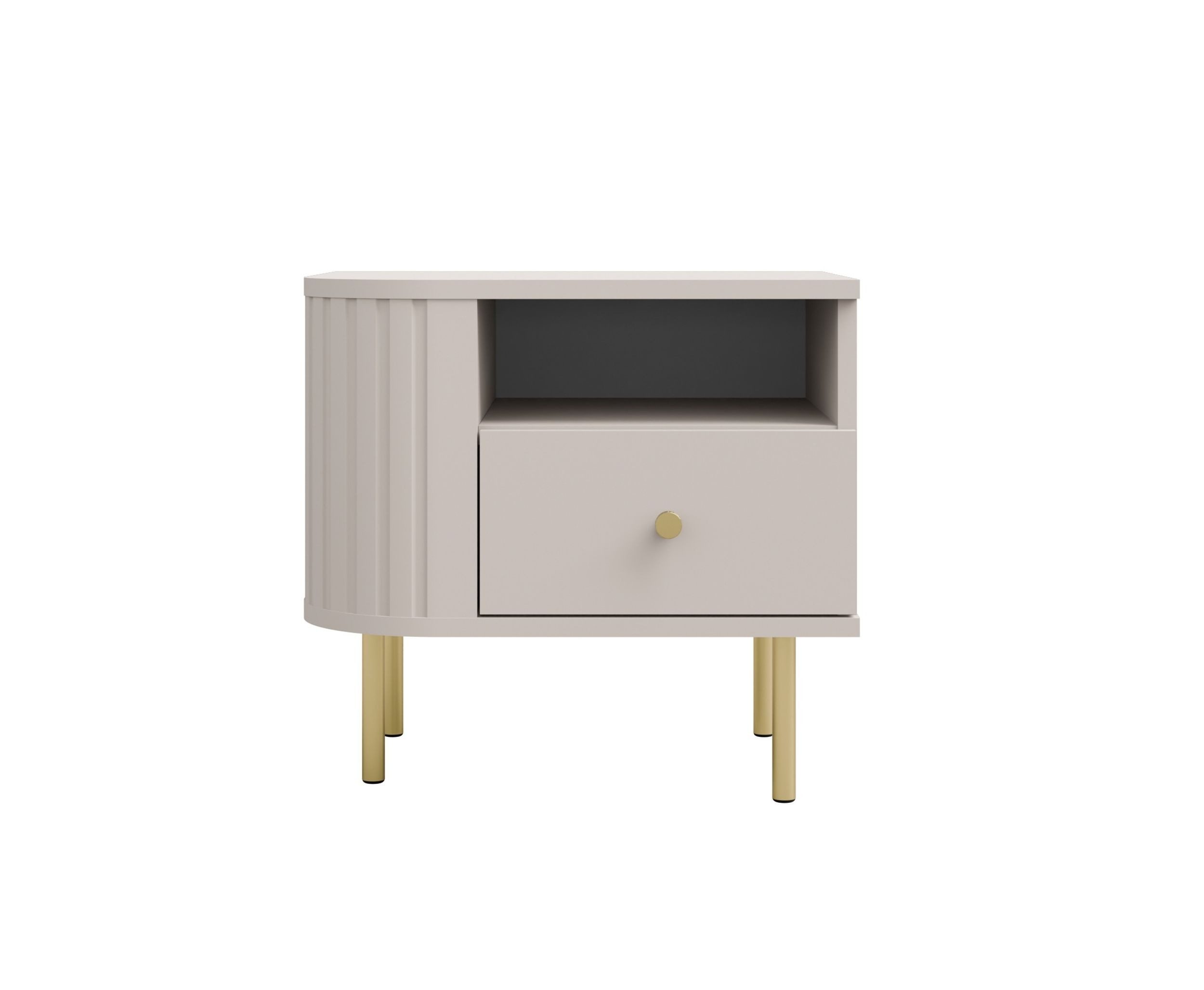 Küchen-Preisbombe Nachtschrank Ovalio Typ 801 Nachttisch 48 cm Schlafzimmer Konsole Anrichte Modern – Bild 5 von 5