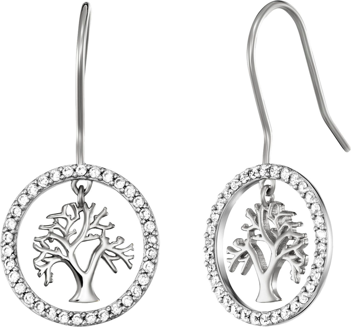 Engelsrufer Paar Ohrhaken Lebensbaum, Made in Germany - mit Zirkonia (synth)