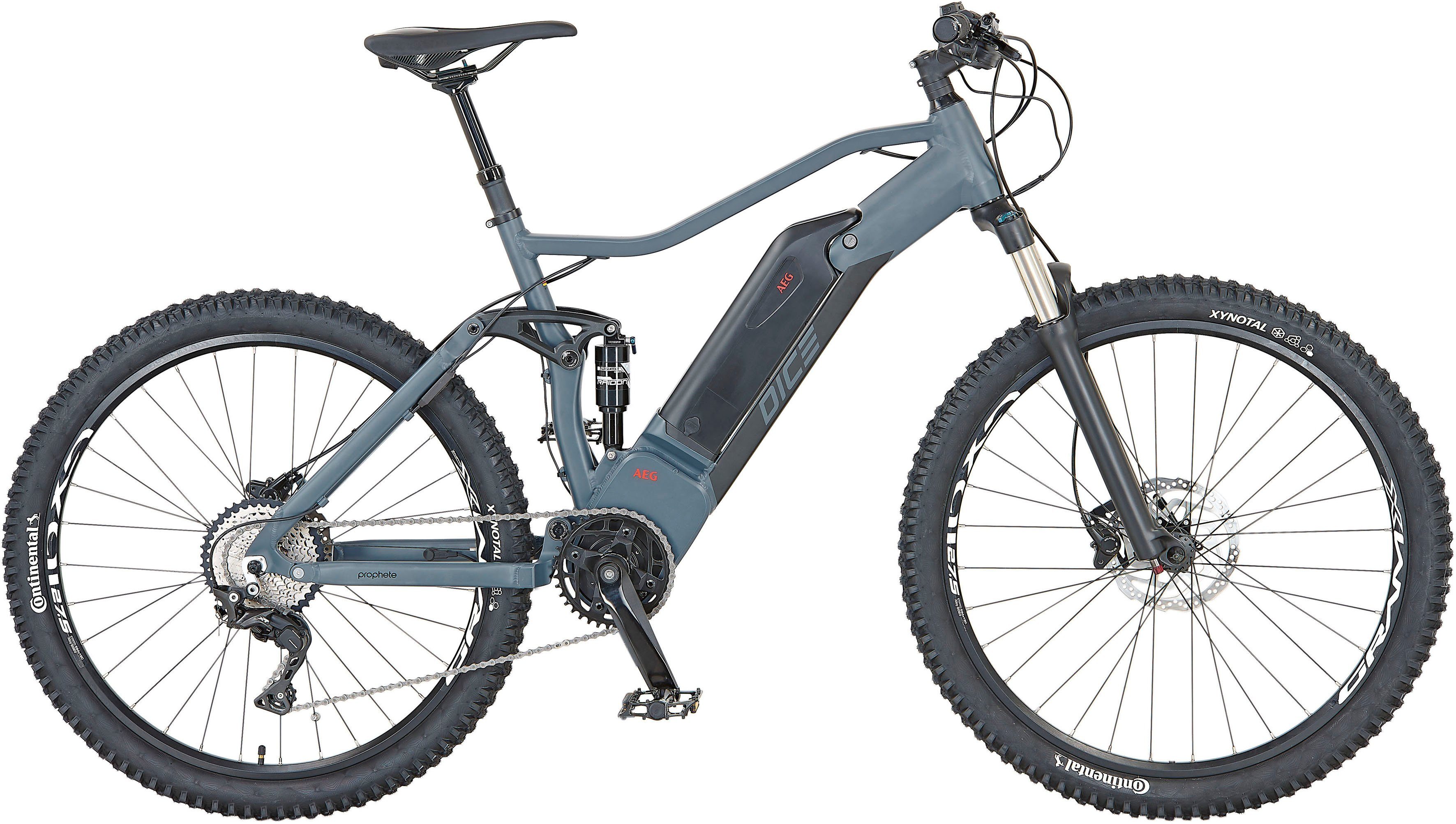 Prophete E-Bike Mountainbike DICE 4.0, 10 Gang Shimano, Kettenschaltung, Mittelmotor, 614 Wh, Pedelec, Elektrofahrrad für Damen u. Herren, MTB