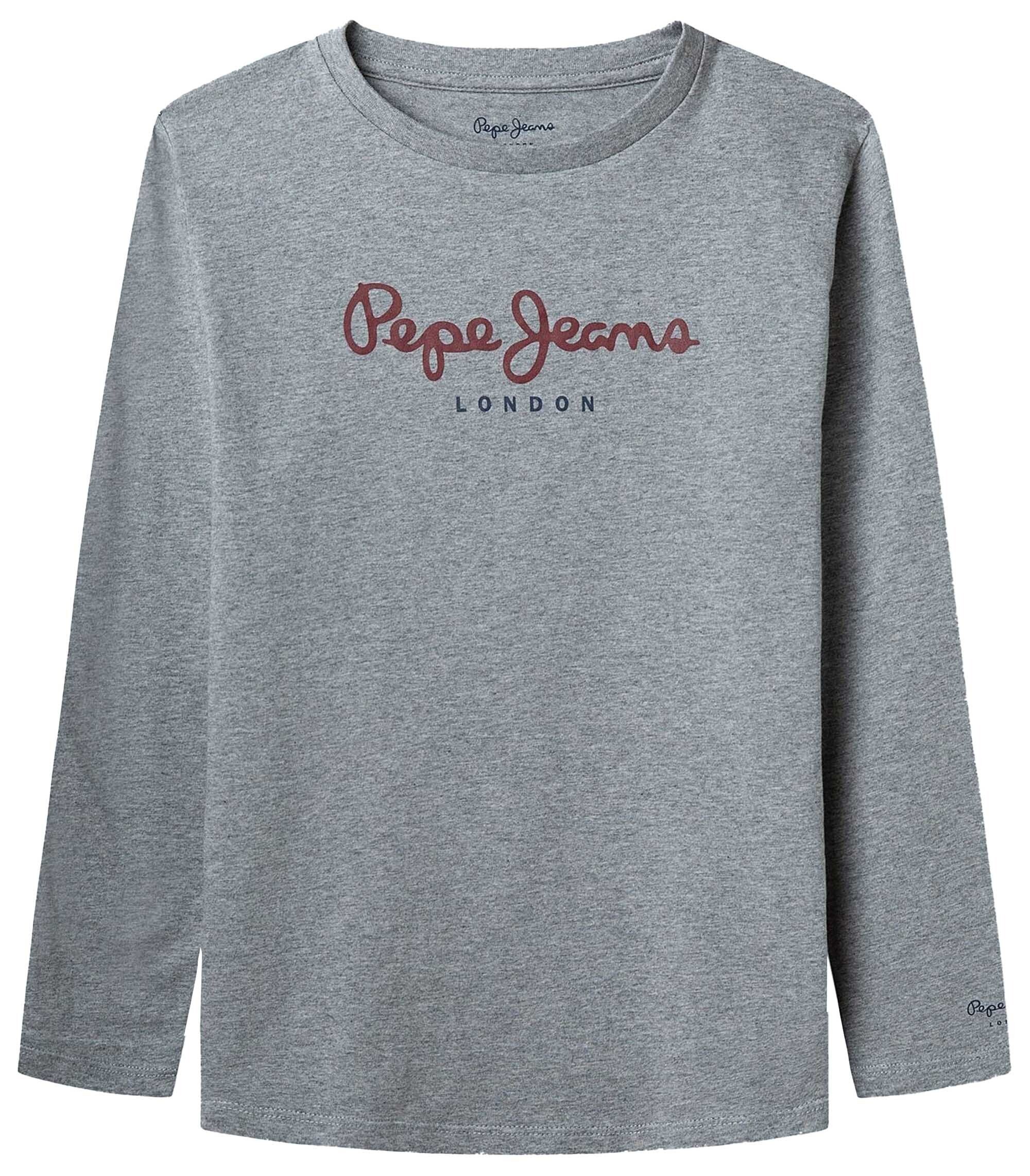 Pepe Jeans Sweatshirt Jungen Longsleeve - NEW HERMAN, Pullover Grau | 