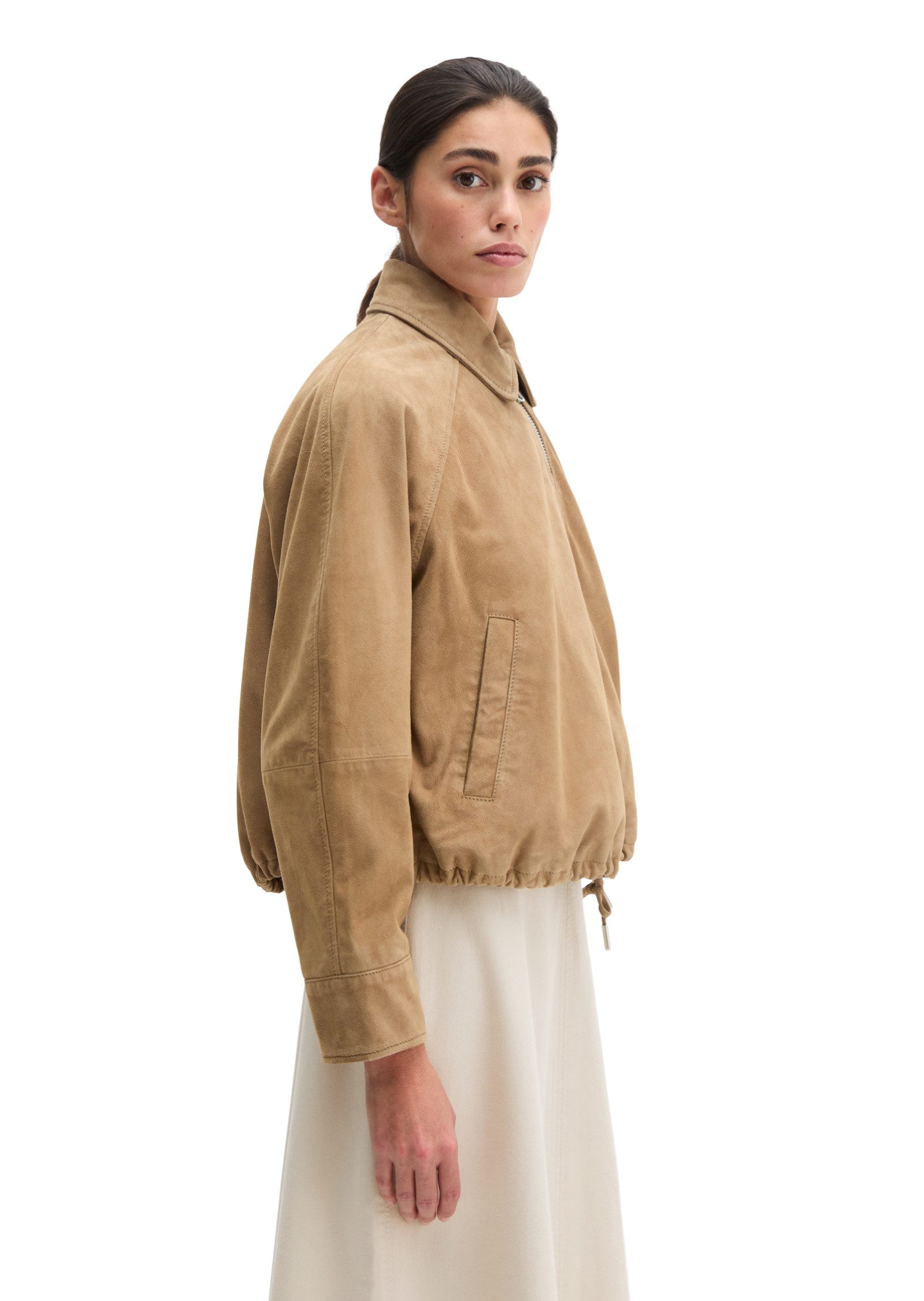 Marc O'Polo Lederjacke aus weichem Ziegen-Veloursleder günstig online kaufen