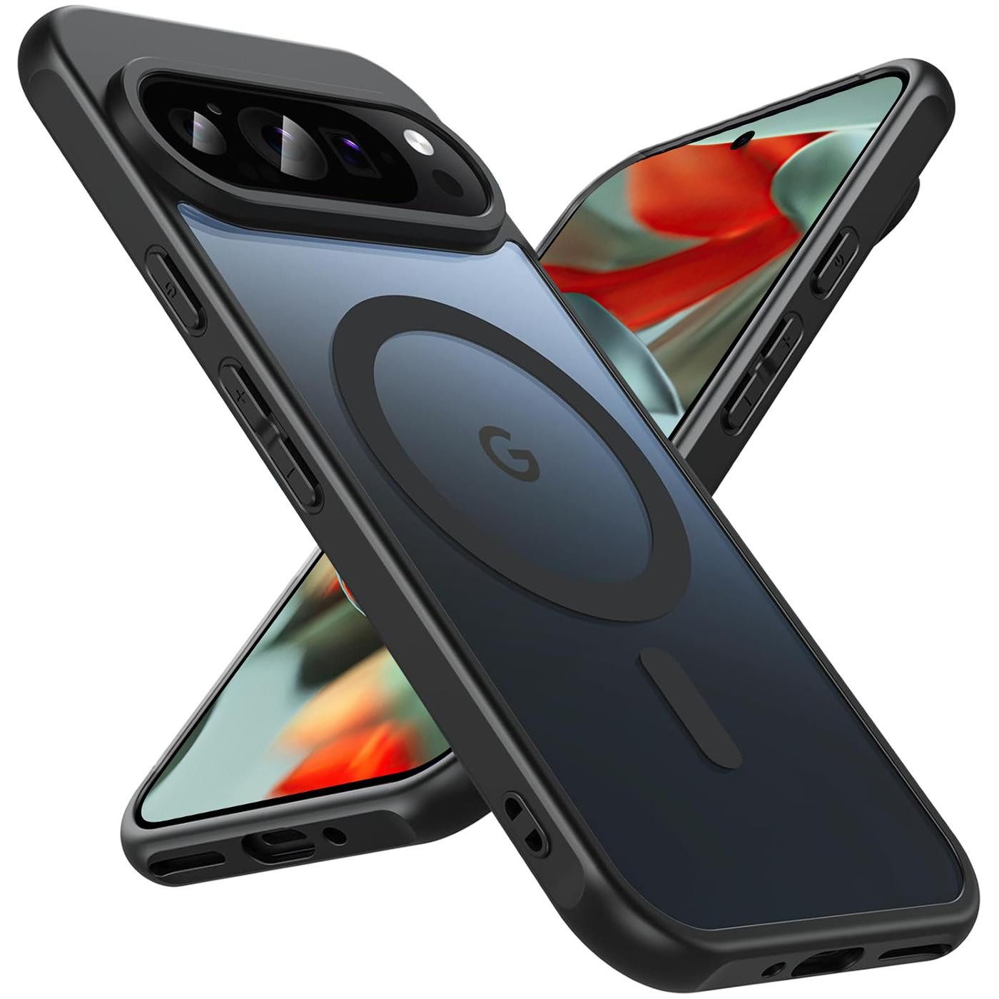 CoolGadget Handyhülle Magnet-Hülle für Pixel 9 Pro XL Schutzhülle magnetisch 6,8 Zoll, Hülle Matt Stoßfest kompatibel mit QI-Laden Zubehör Kameraschutz Case
