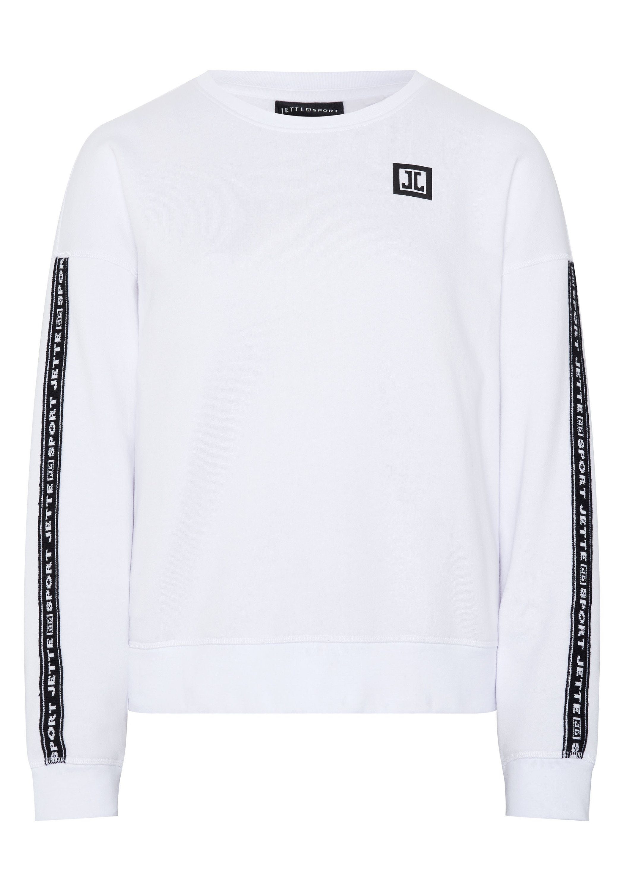 JETTE SPORT Sweatshirt im Label-Design 11-0601 Bright White