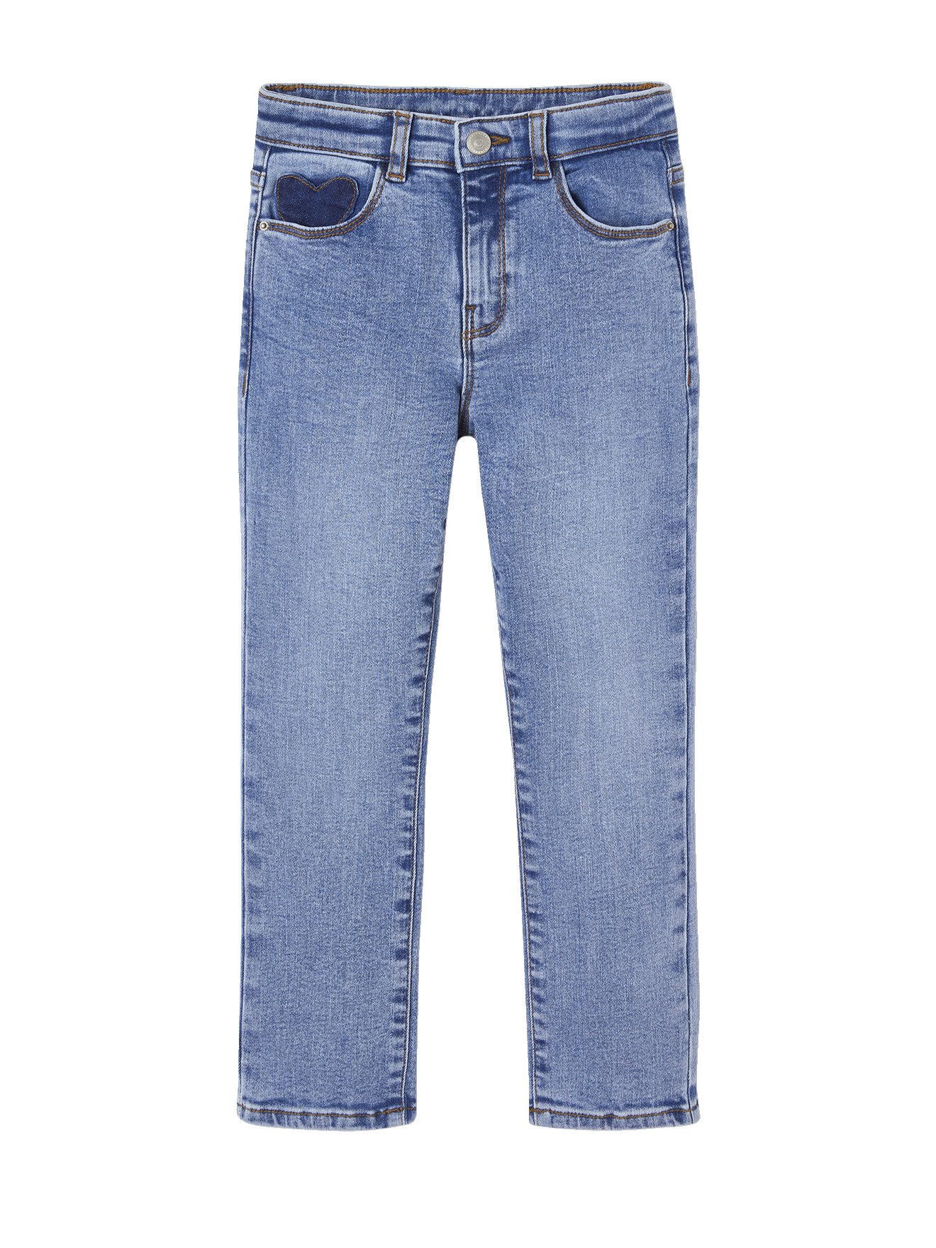 vertbaudet 7/8-Caprijeans Mädchen Slim-Jeans, Hüftweite REGULAR