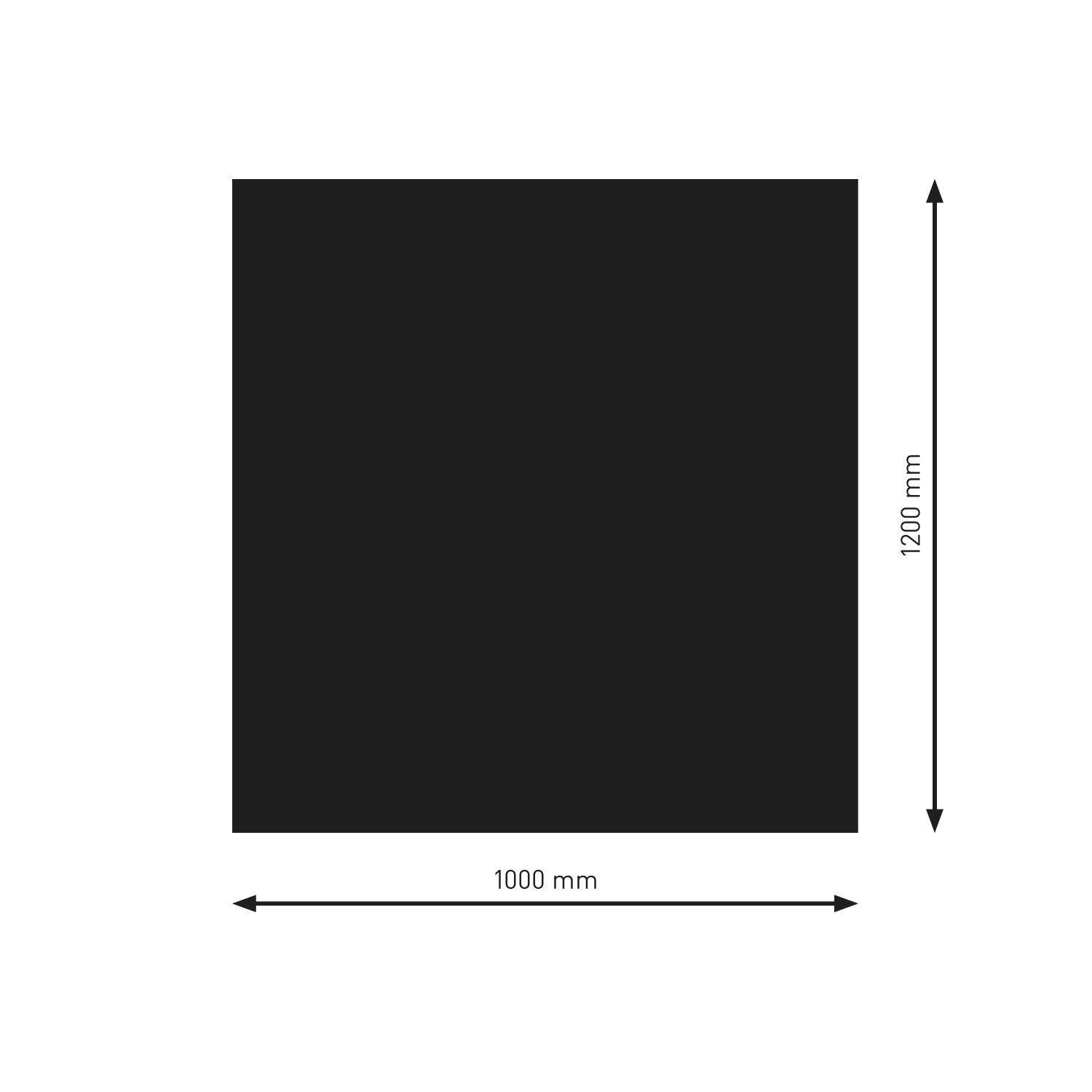 Raik Bodenschutzplatte Raik Bodenplatte Rechteck - Quadrat schwarz 120 x 100 cm