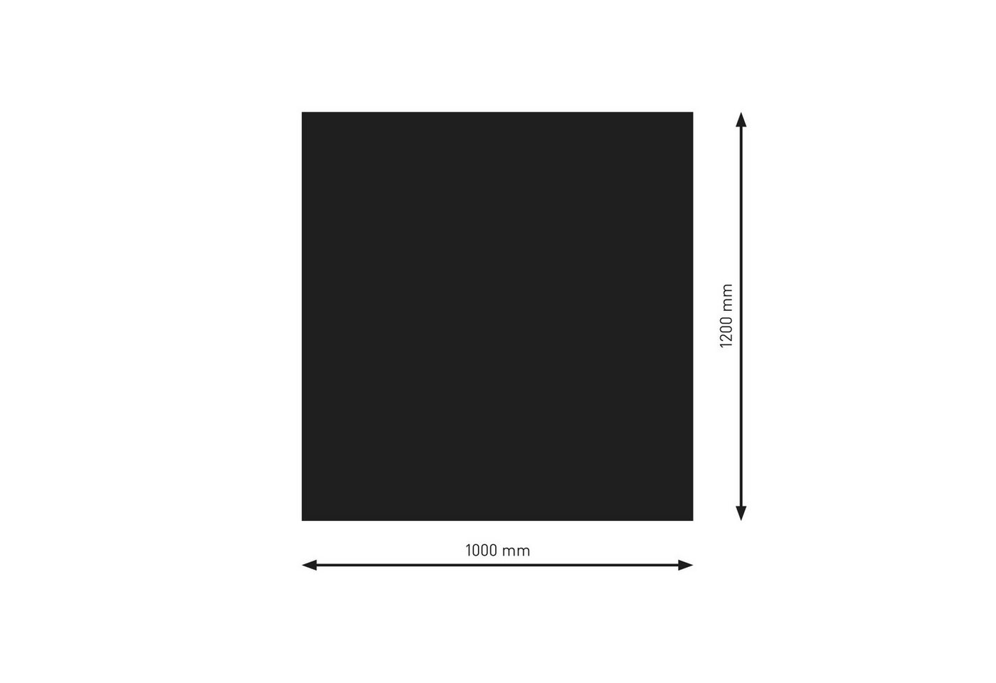 Raik Bodenschutzplatte Raik Bodenplatte Rechteck - Quadrat schwarz 120 x 100 cm