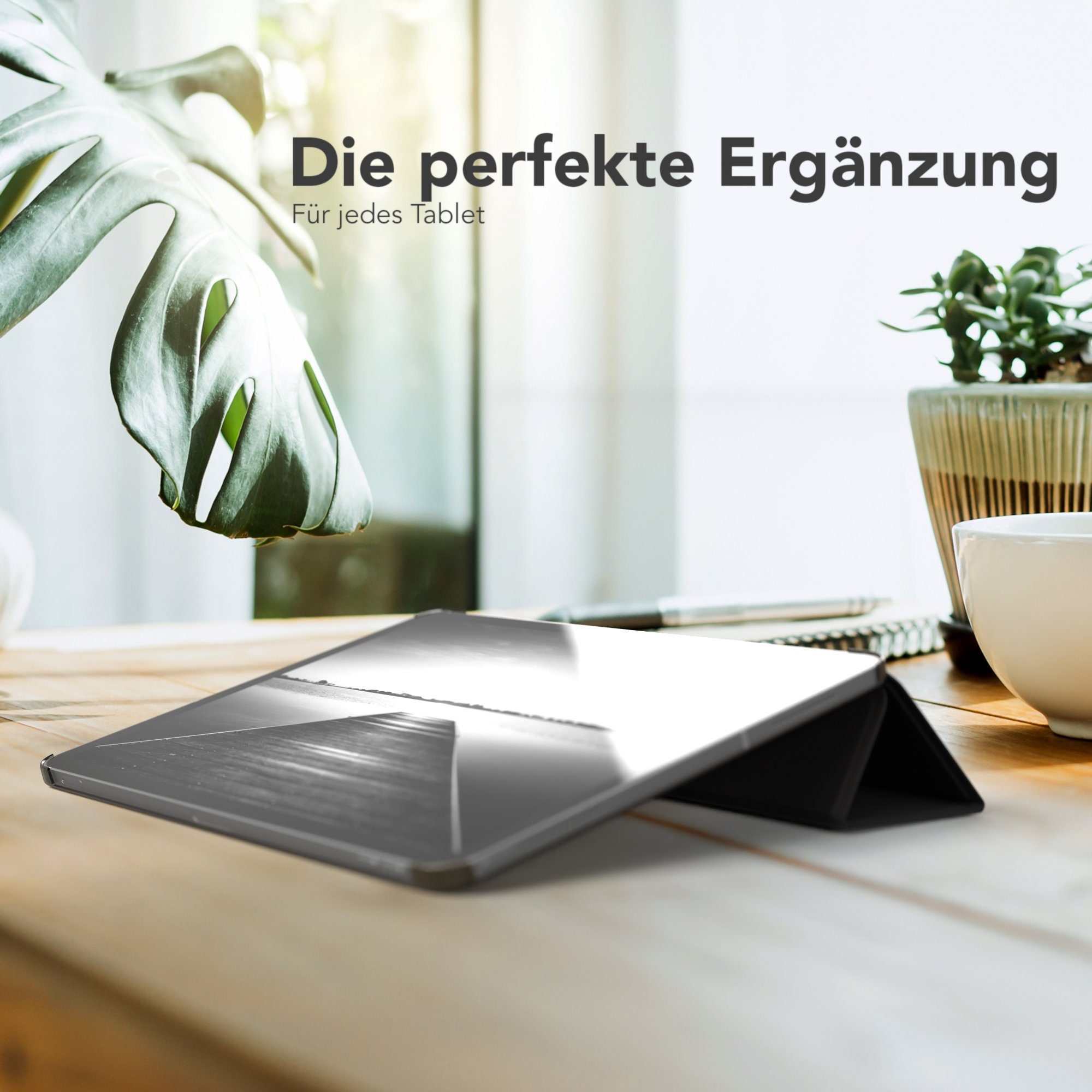 EAZY CASE Tablet-Hülle Smart Case für iPad Pro 11" 1. 2. 3. 4. Generation 11 Zoll, Hülle mit Standfunktion Tablet Klapphülle Anti-Kratz Tasche Schwarz – Bild 2 von 5