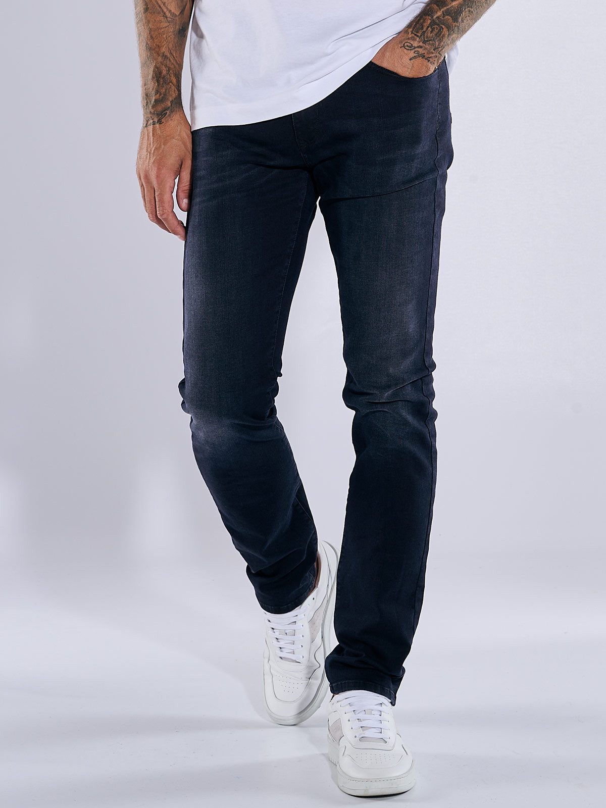 emilio adani Stretch-Jeans emilio adani Herren Super-Stretch-Jeans slim fit, Indigoblau