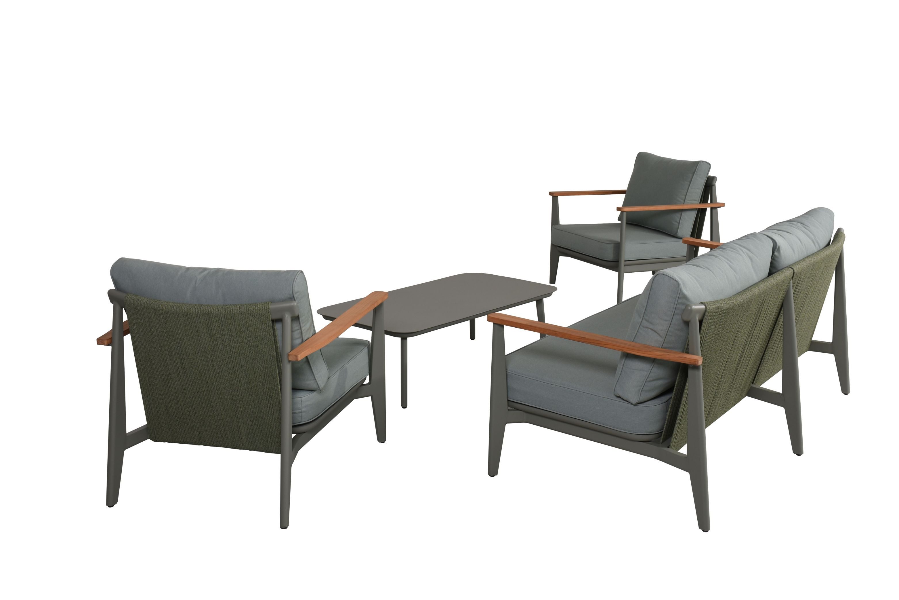 Leco Gartenlounge-Set Lounge-Sitzgruppe - 4 teilig - für 5 Personen für entspannte Stunden