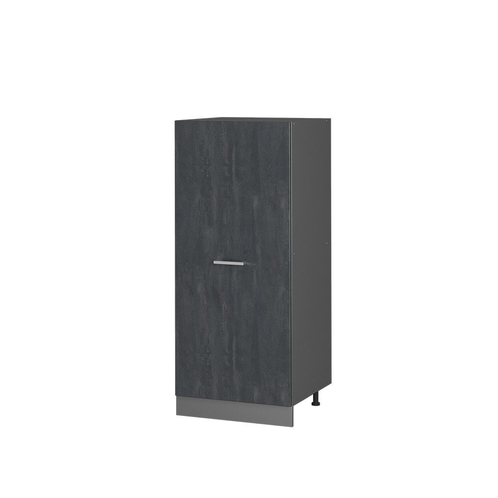 Vicco Hochschrank R-Line, Schwarz Beton/Anthrazit, 60 cm