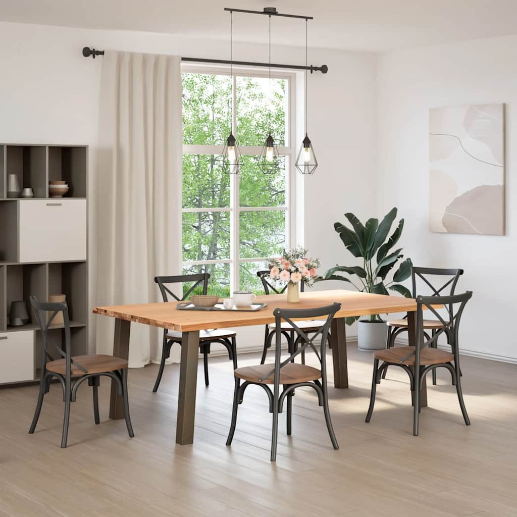 vidaXL Esstisch Esstisch mit Baumkanten 220x120x74 günstig online kaufen