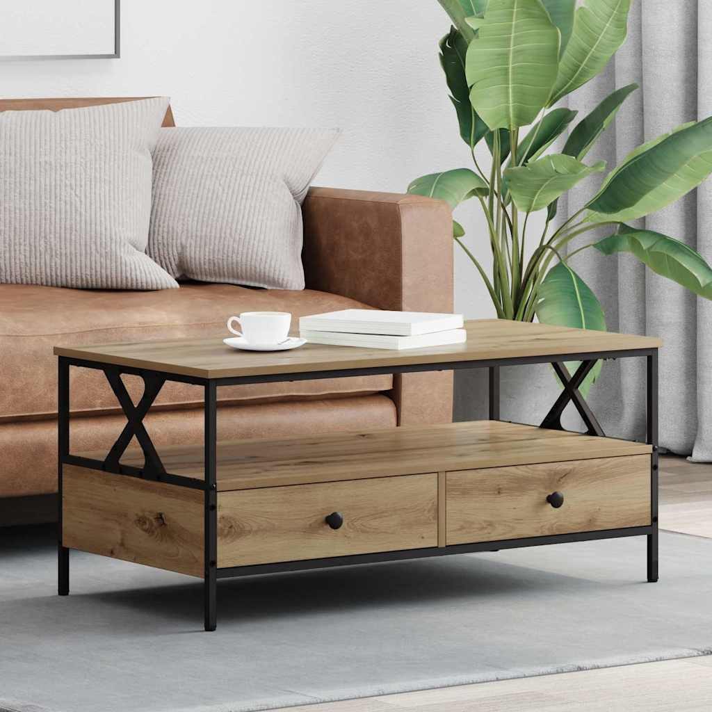vidaXL Couchtisch Couchtisch Artisan-Eiche 100 x 51 x 45 cm Holzwerkstoff (1-St)