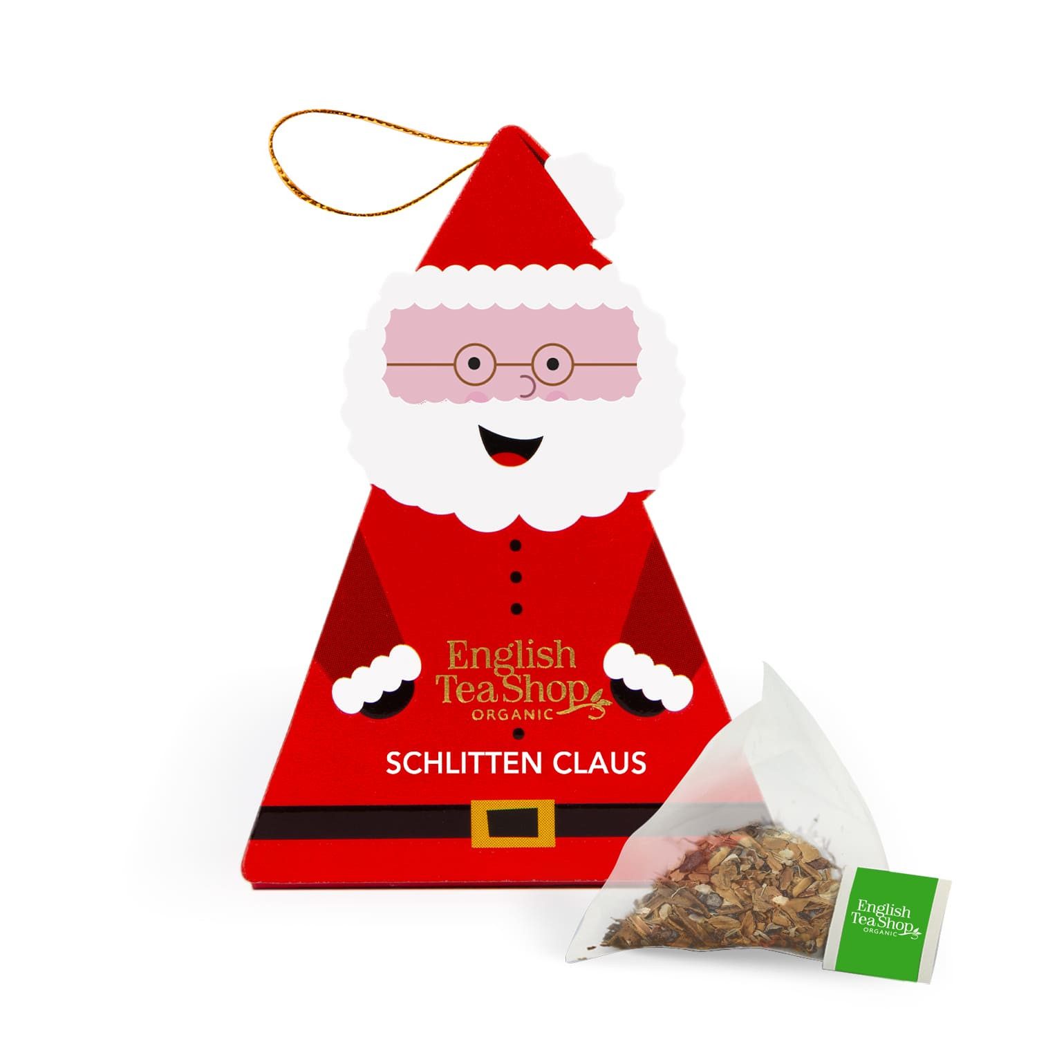 English Tea Shop Tee ETS - Weihnachtsmann Schlitten Claus, Tee-Figur, BIO, Frisch und Weihnachtlich