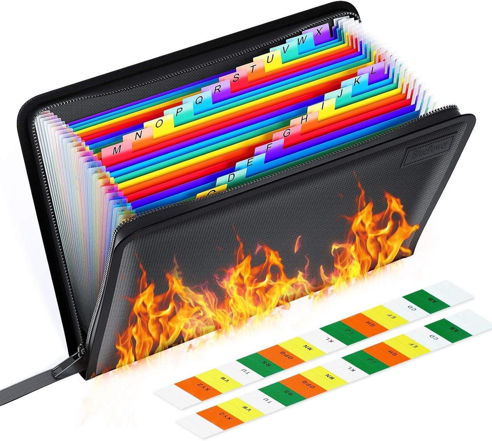 LuxusKollektion Fächermappe Feuerfeste Dokumentenmappe 24 Fächern A4 Wasserfest Organizer
