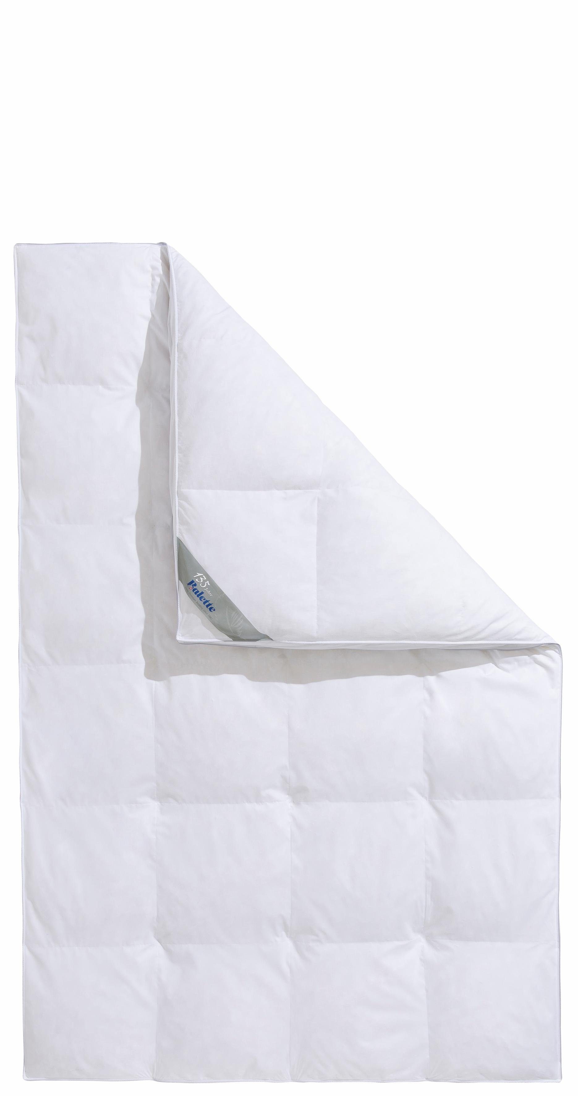 Balette Daunenbettdecke + Kopfkissen Lena, Füllung: 100% Federn, Bezug: Baumwolle, In zwei Wärmeklassen, in Größe 135x200 cm & 155x220 cm erhältlich!