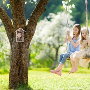 relaxdays Insektenhotel Bienenhotel mit Bambusröhrchen