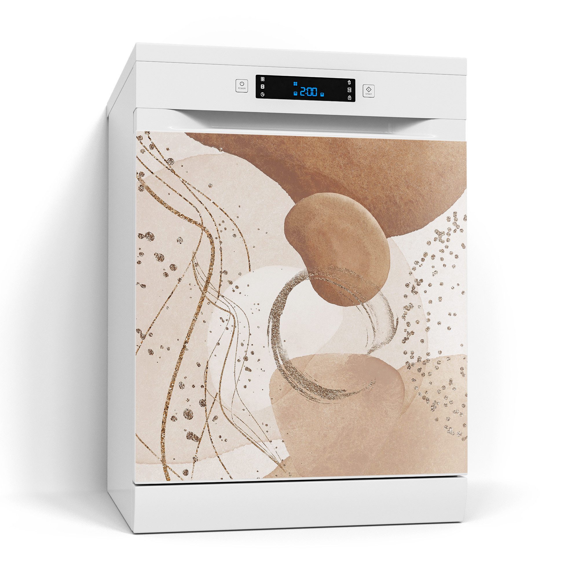 DEQORI Magnetfolie 'Erdfarbene Eleganz', Spülmaschine Magnetmatte magnetisch Magnetfolie Folie Schutz