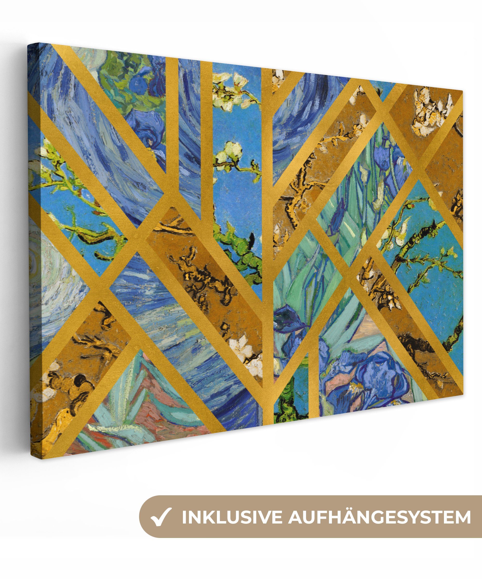OneMillionCanvasses® Leinwandbild Kunst - Van Wanddeko, Meister, (1 - cm 30x20 Leinwandbilder, Alte Wandbild Aufhängefertig, St), Gogh