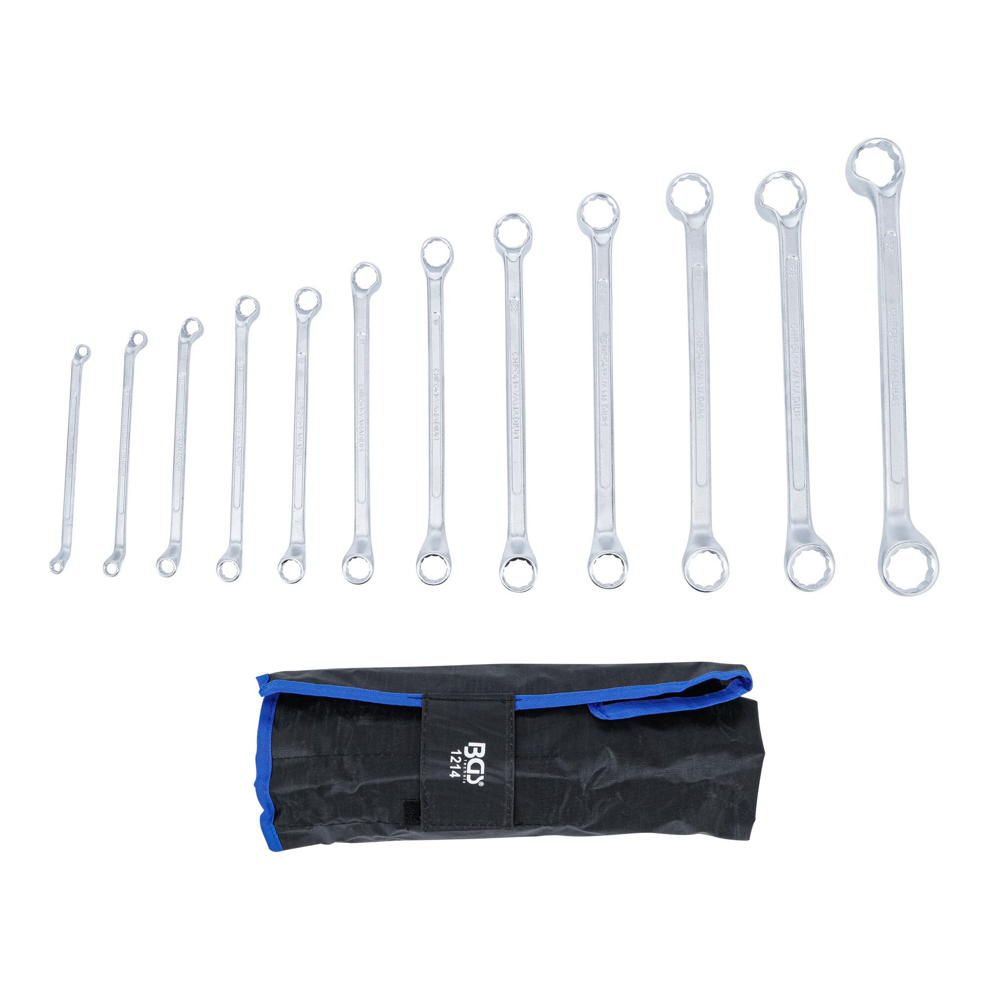 BGS technic Schraube BGS Doppel-Ringschlüssel-Satz gekröpft SW 6 x 7 - 30 x 32 mm 12-tlg.