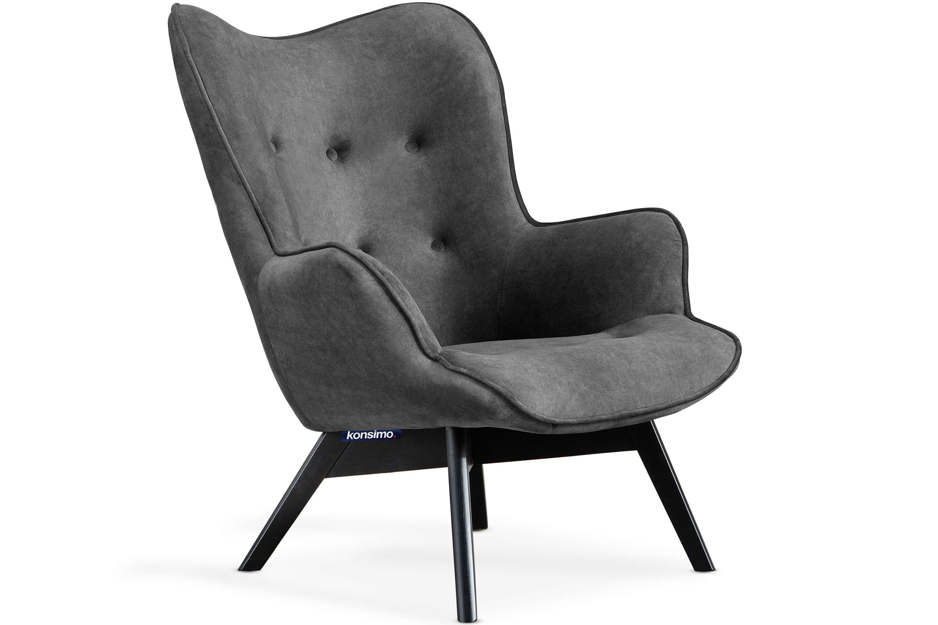 KONSIMO® Sessel GLORI (1-St), Made in Europe,mit Armlehnen,mit dekorativer Steppung