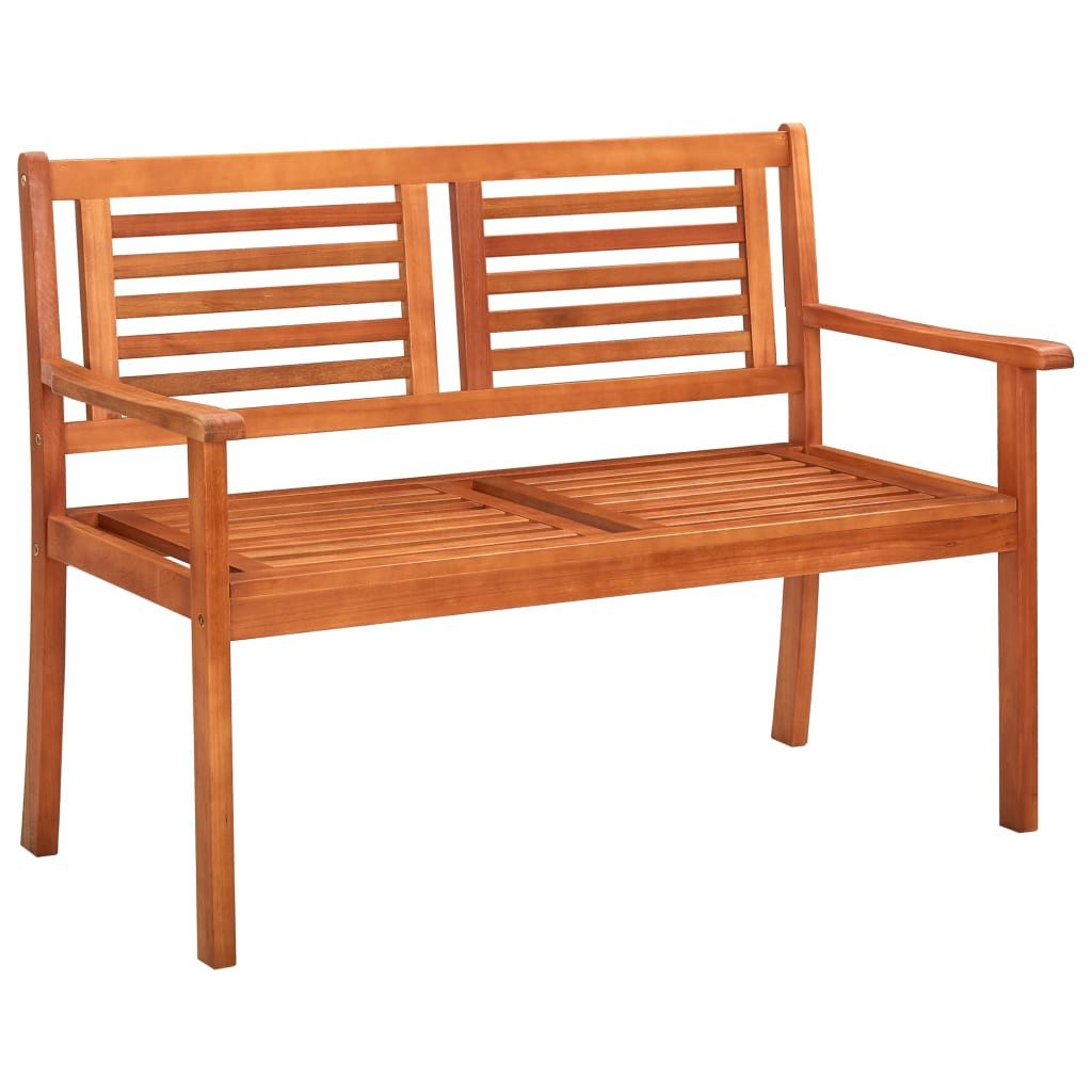 furnicato Gartenbank Sitzbank aus massivem Massivholz 120x60x89 cm Braun (1-St), Witterungsbeständige Gartenbank mit Rückenlehne und Ölfinish
