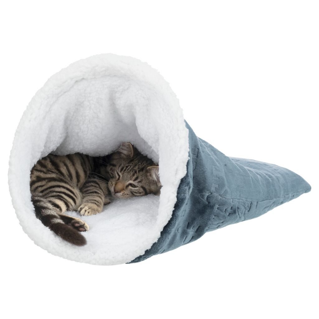 TRIXIE Tierhöhle Kuschelsack Paul - blau/weiß - ø 40 × 60 cm