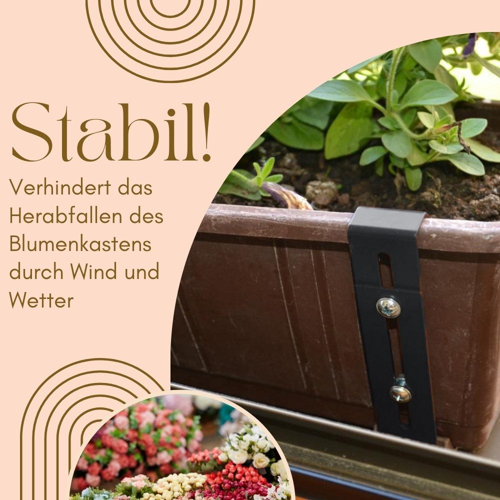 GarPet Blumenkastenhalter 4x Blumenkasten Halterung Fenster günstig online kaufen