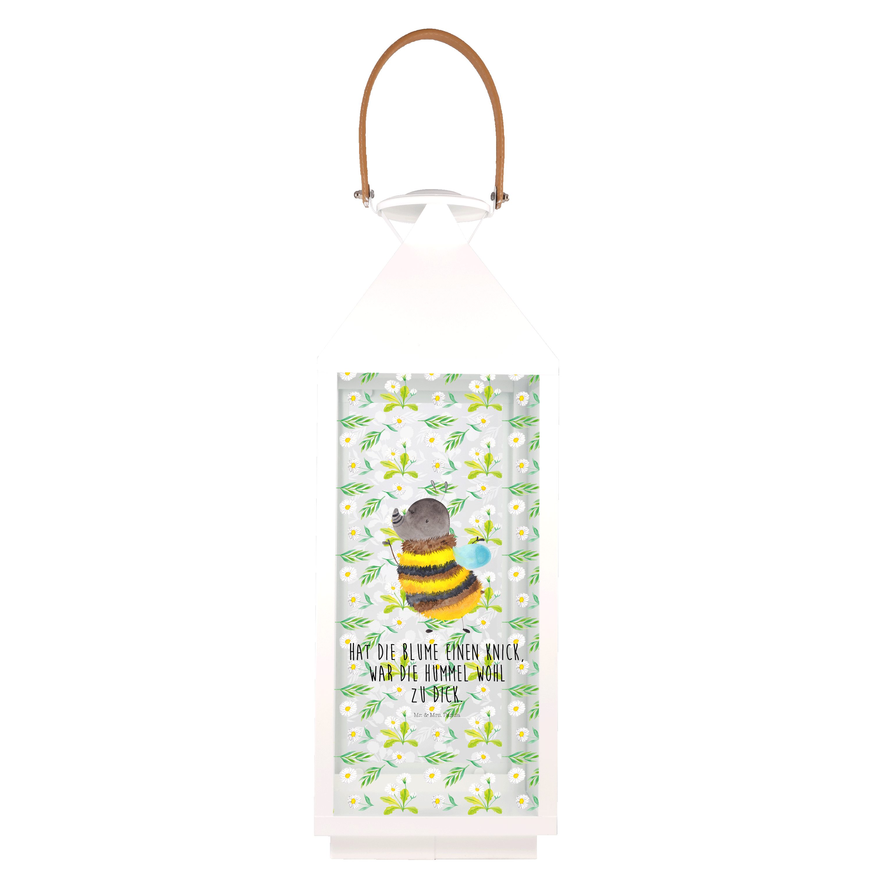 Mr. & Mrs. Panda Gartenleuchte Hummel flauschig - Transparent - Geschenk, Gartenlampe, süße Tiermoti