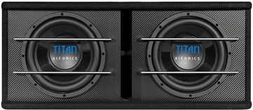 Hifonics Titan Dual Bassreflex Gehäuse-Sub TD-250R 2x25cm mit 1200 Watt Auto-Subwoofer