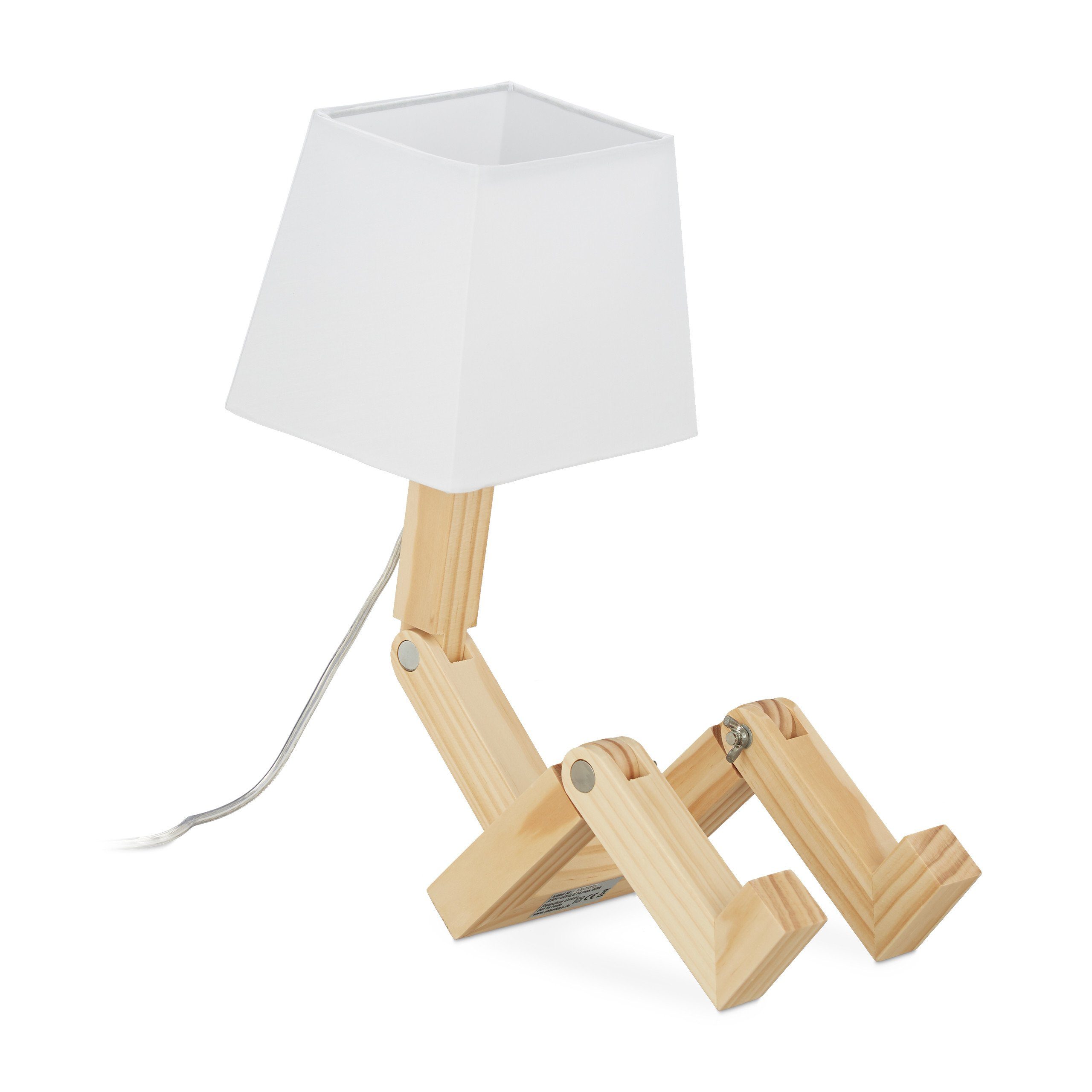 relaxdays Tischleuchte Tischlampe Roboter verstellbar günstig online kaufen