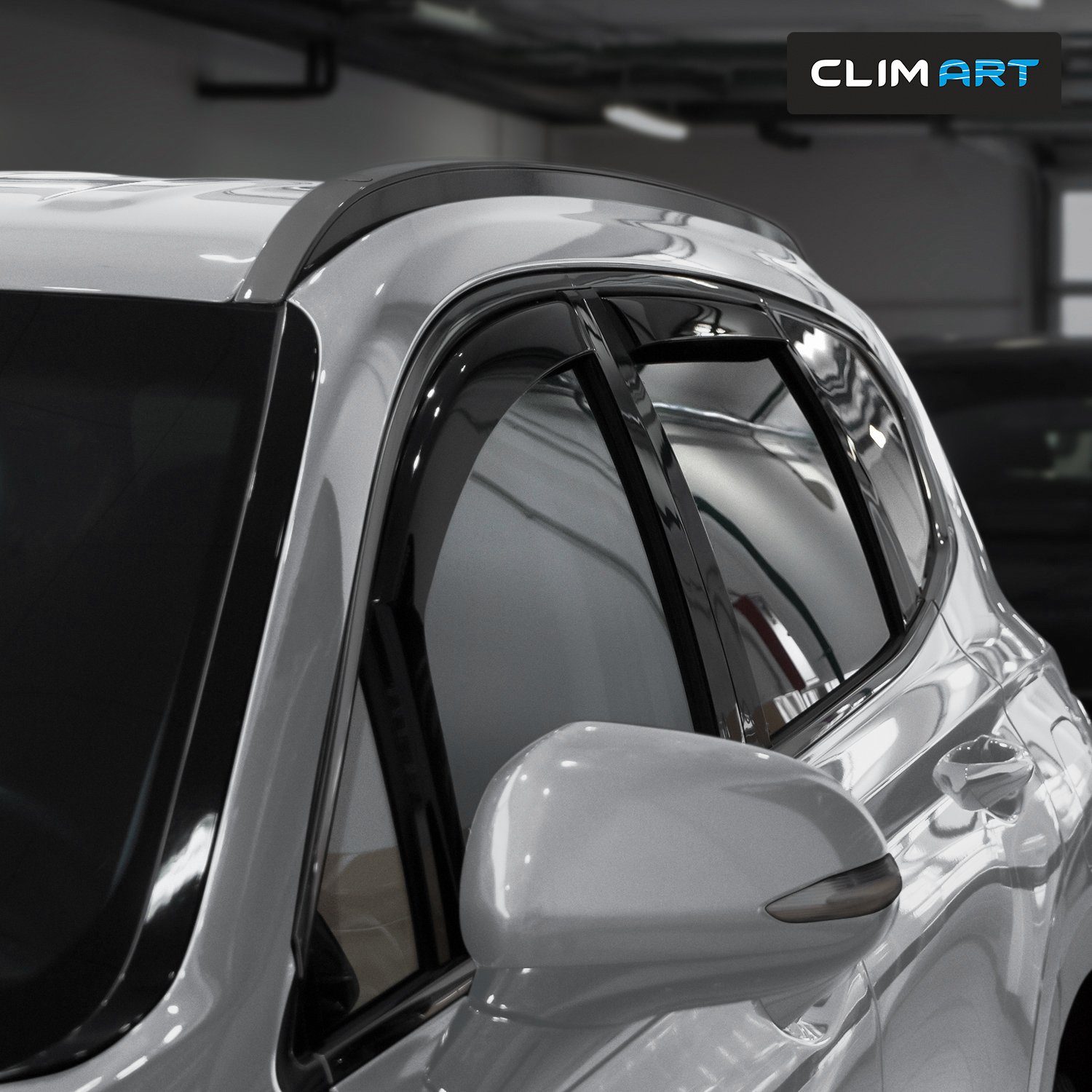 St) Auto-Fußmatte Clim Art mit SUV 2019-2023 Fe ART Hyundai Windabweiser (1 für CLIM Santa