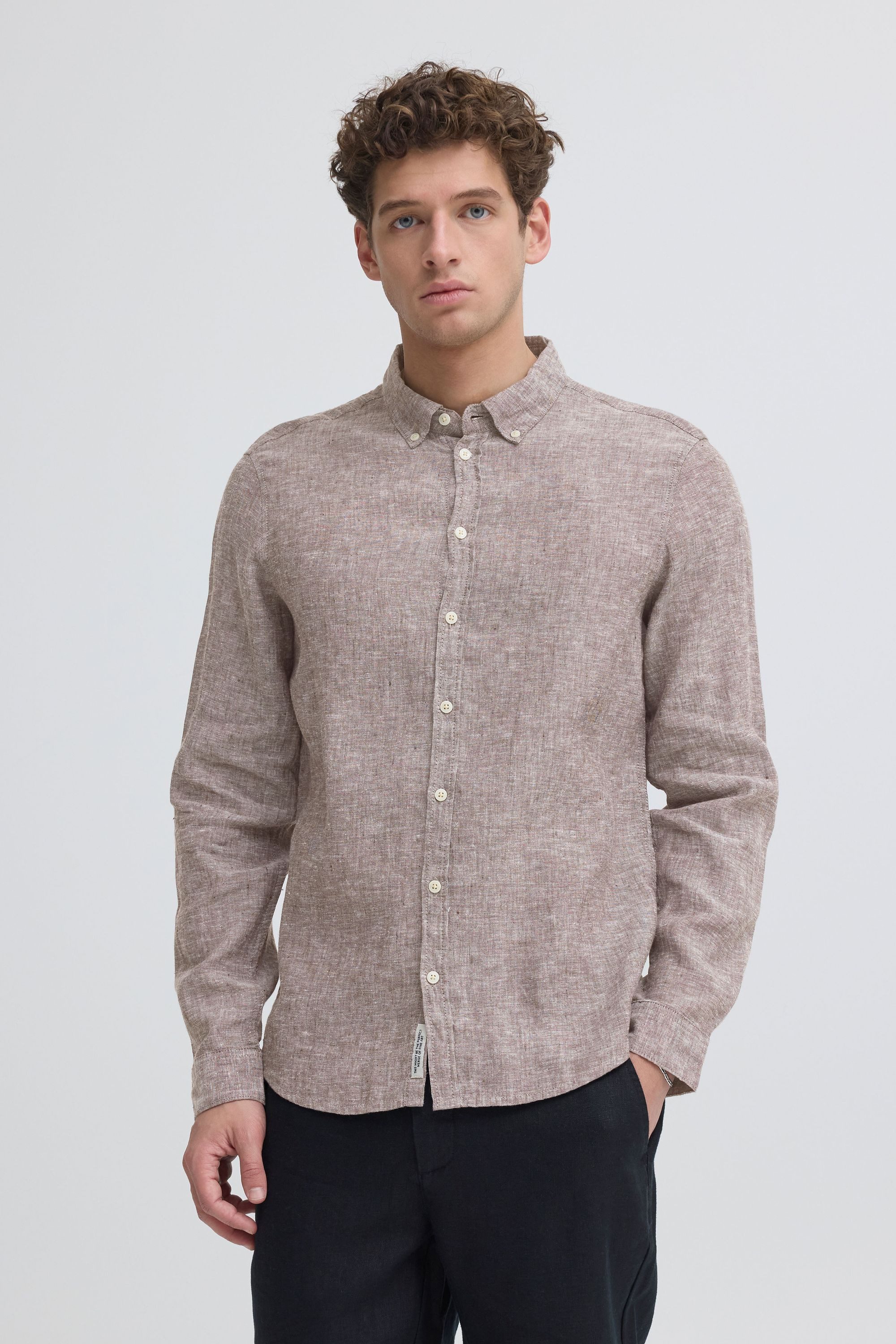 Casual Friday Langarmhemd CFAnton Langarm Shirt aus 100% Leine