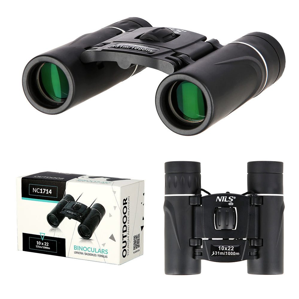 NILS CAMP Kompaktfernglas Taschenfernglas Fernglas (kompakt, leicht, BAK4, voll vergütet)