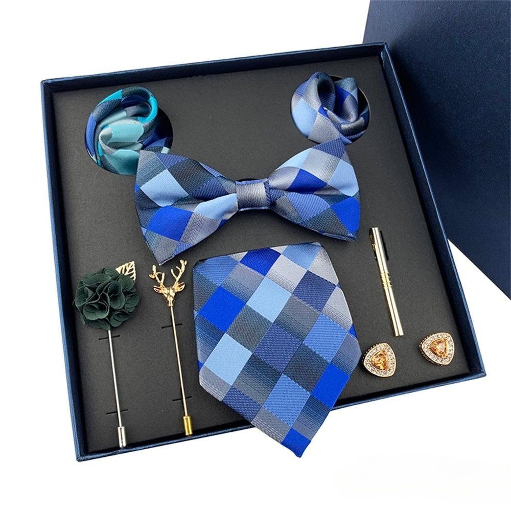 Anzugzubehör für Ein komplettes Dekorative Krawatten-Set von Krawatte Set Business Herren (9-St) Krawatten-Set, Männer