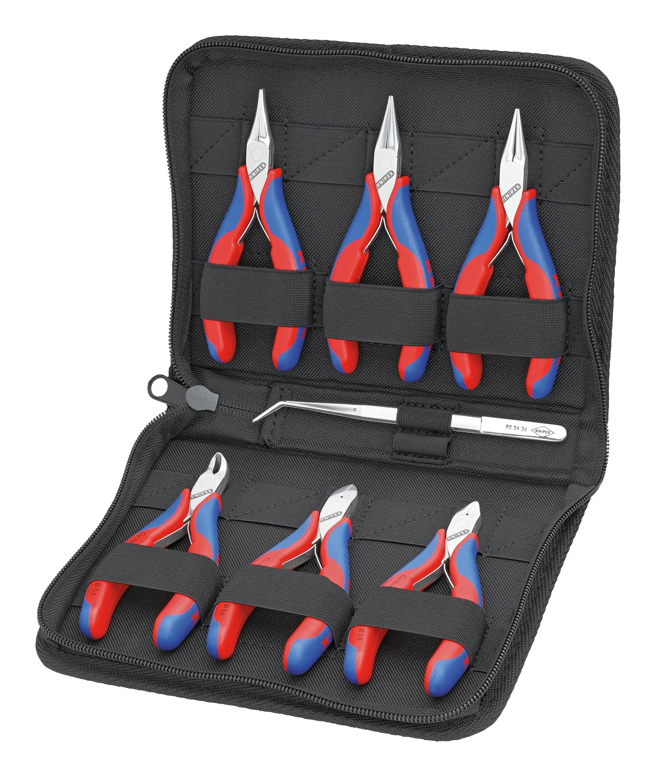 Knipex Elektro-Installationszange, 7-tlg., Elektronikzangen-Set