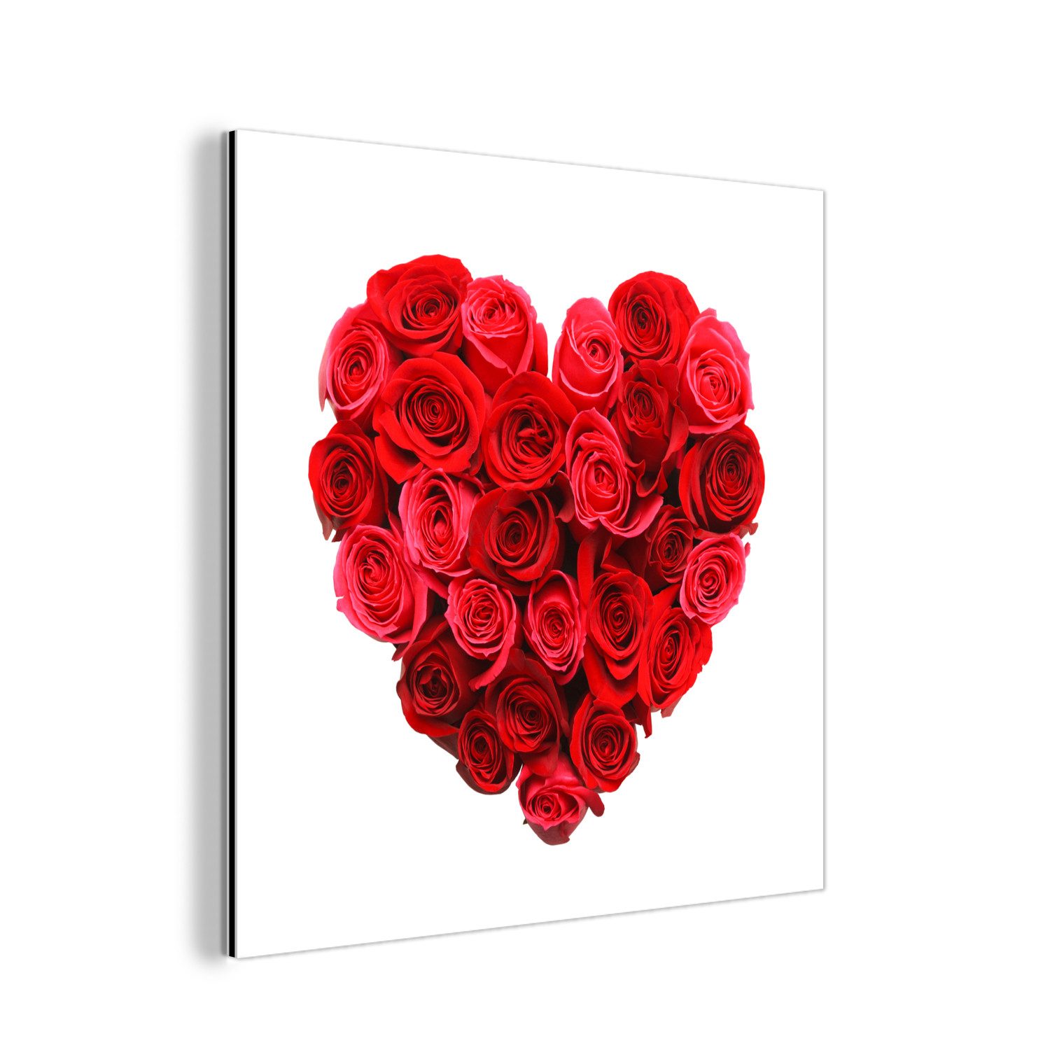 MuchoWow Metallbild Rosen - Rot - günstig online kaufen