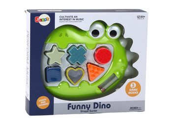 LEAN Toys Lernspielzeug Sortierer Dinosaurier Interaktiv Rassel Melodie-Puzzle Spielzeug