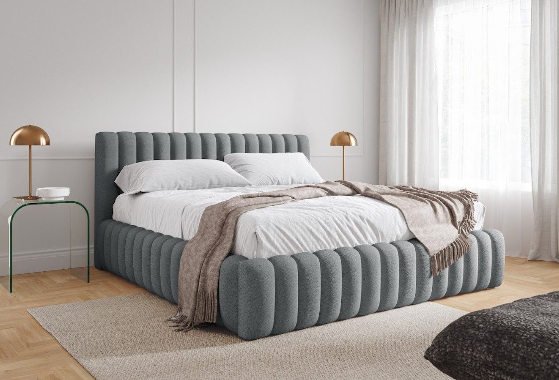 yourhouse24 Polsterbett Design-Polsterbett – Cloud-Bed im Chunky-Style, Luxus Wolkenbett mit Bettkasten & Lattenrost