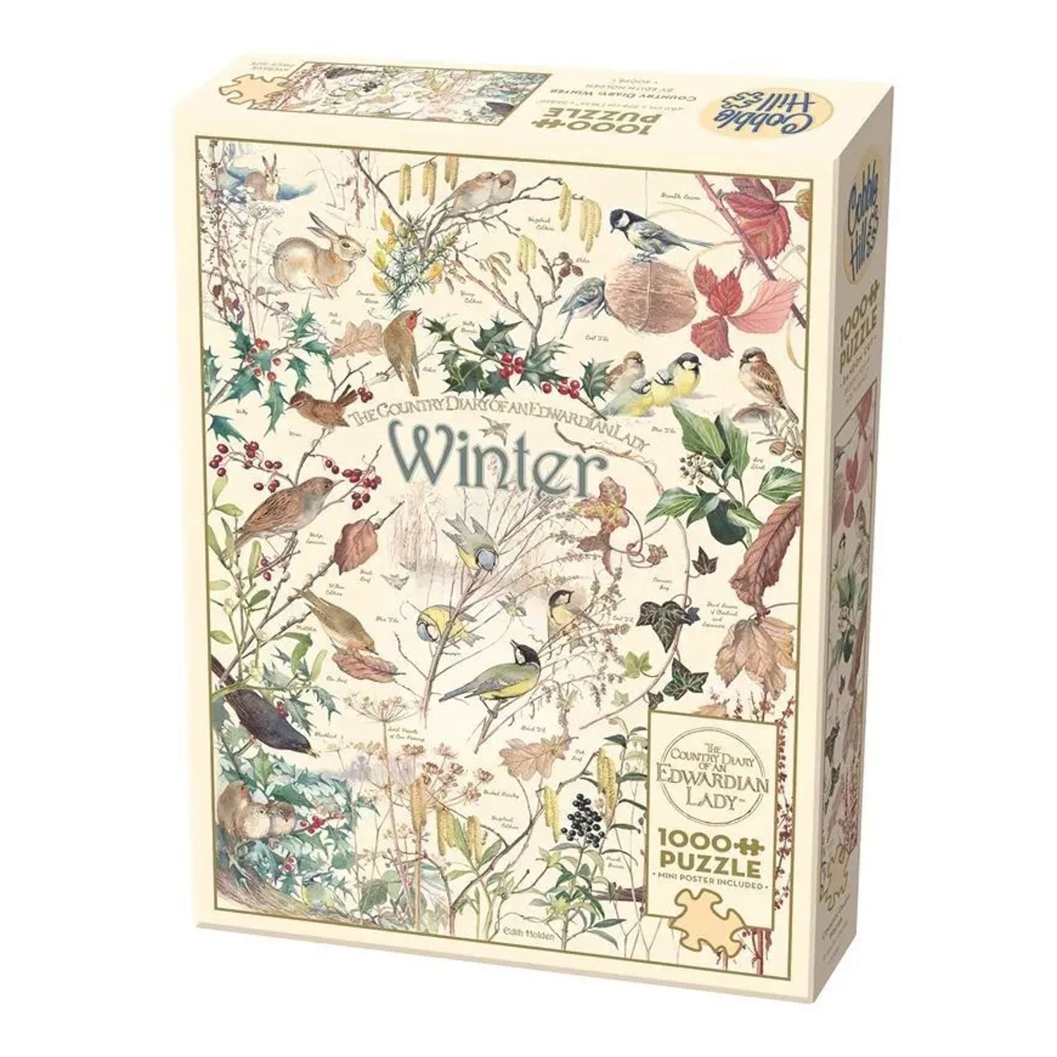 BrainBox Puzzle COBBLE HILL PUZZLES - Tagebuch: Winterzeit 1000 Teile, 1000 Puzzleteile