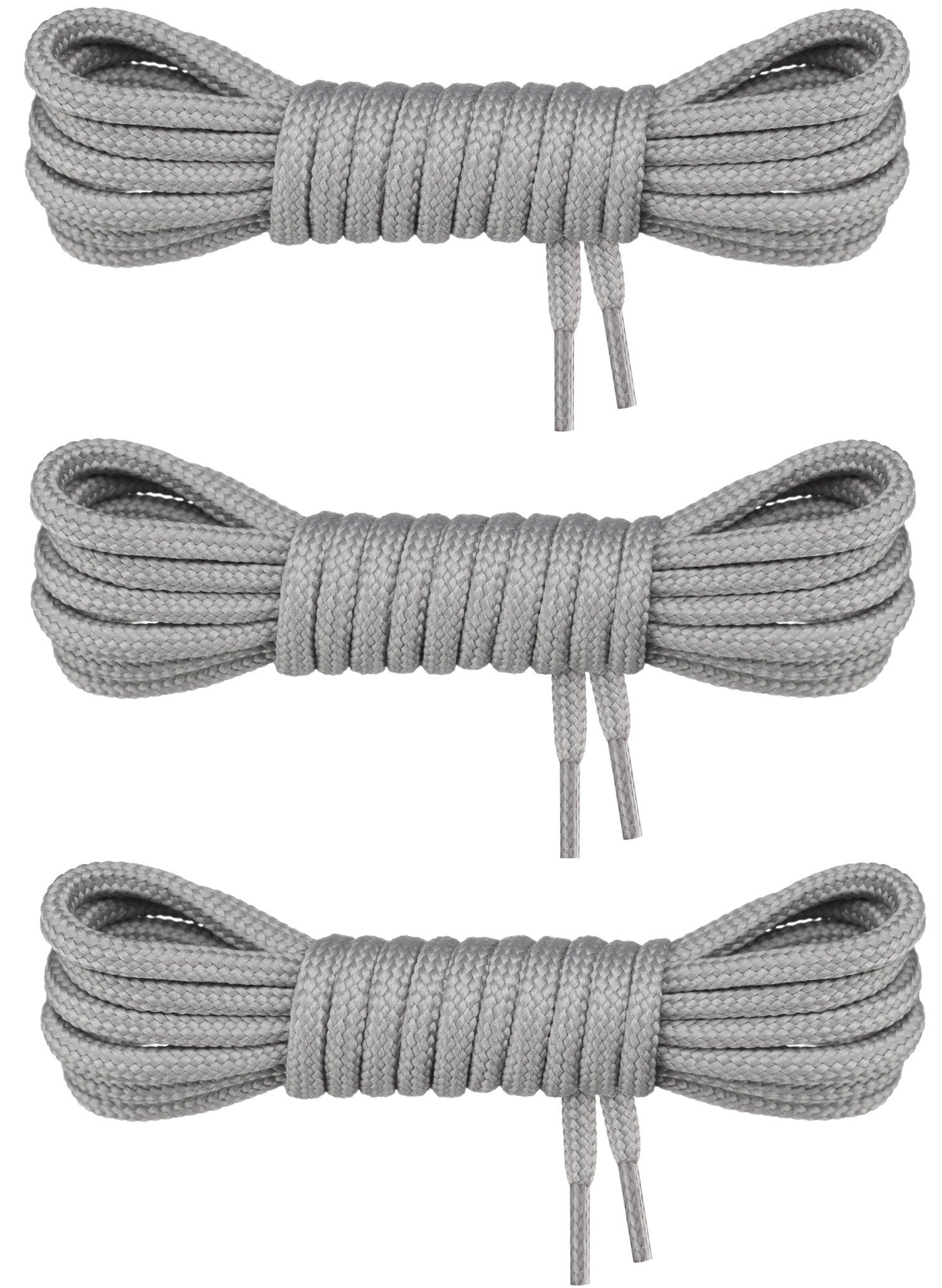 Swissly Schnürsenkel 3 Paar runde Schnürsenkel Ø 4,5 mm Extrem Reißfest für Arbeitsschuhe