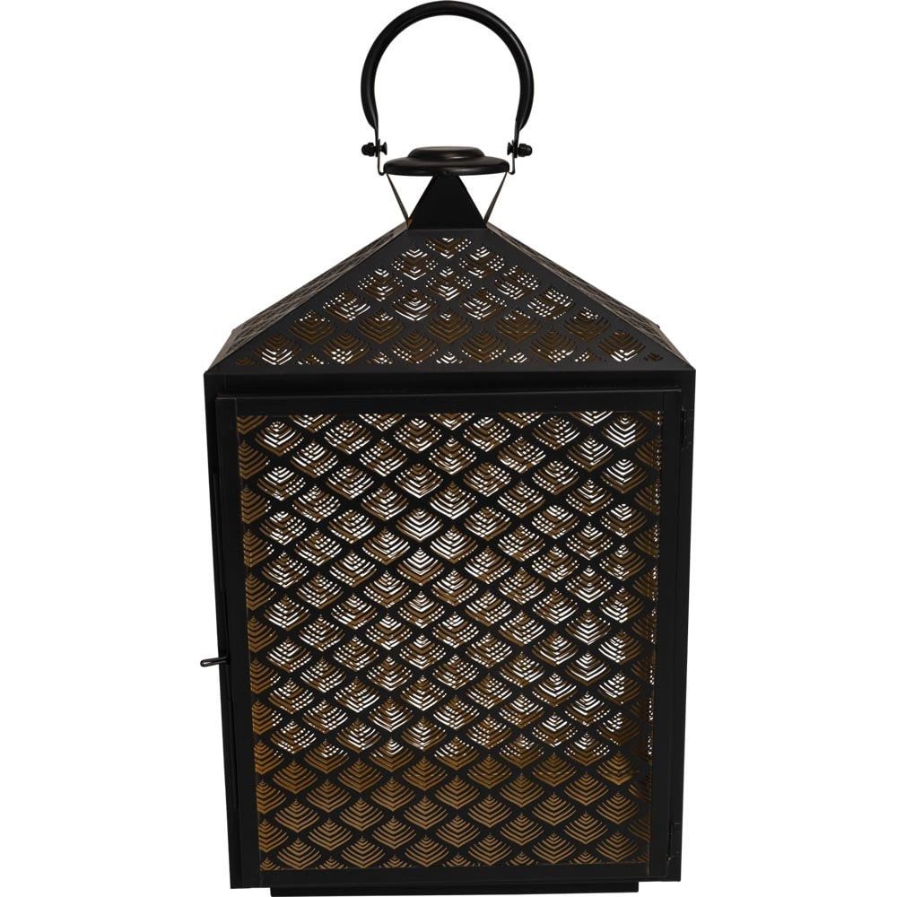 Lesli Living Laterne KIRA groß Metall schwarz/gold 30x16x50cm (1 St)