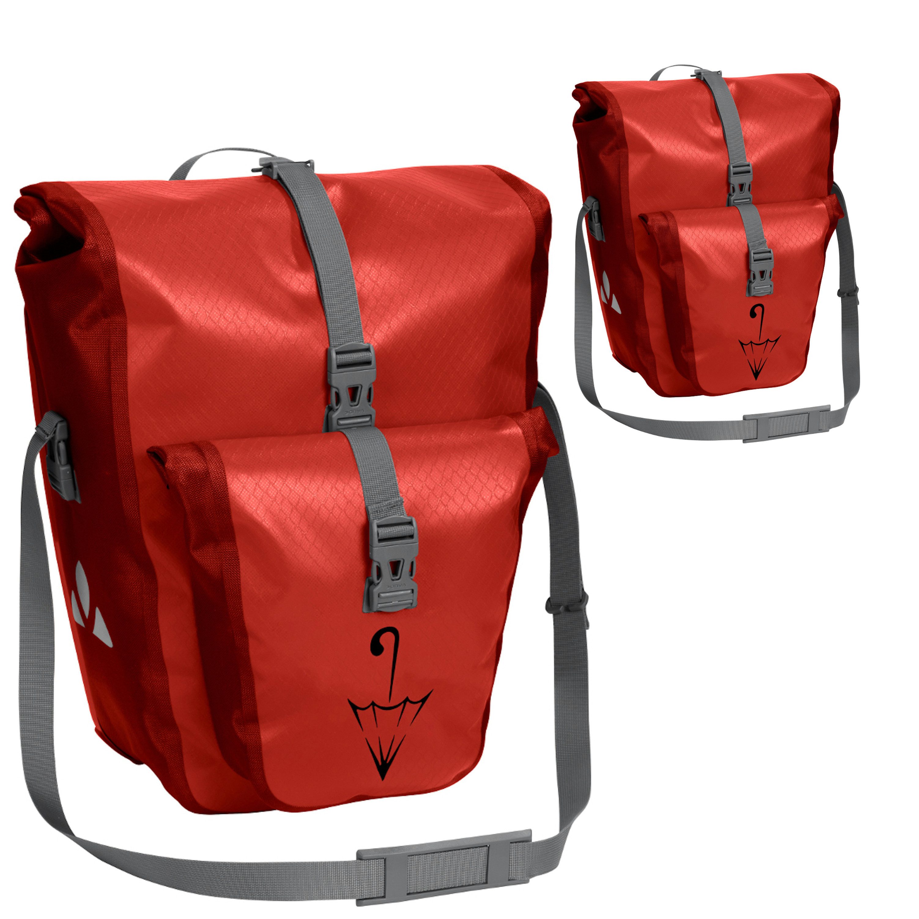 VAUDE Fahrradtasche Aqua Back Plus Sondermodell Schirmlogo und Gepäckträgertasche