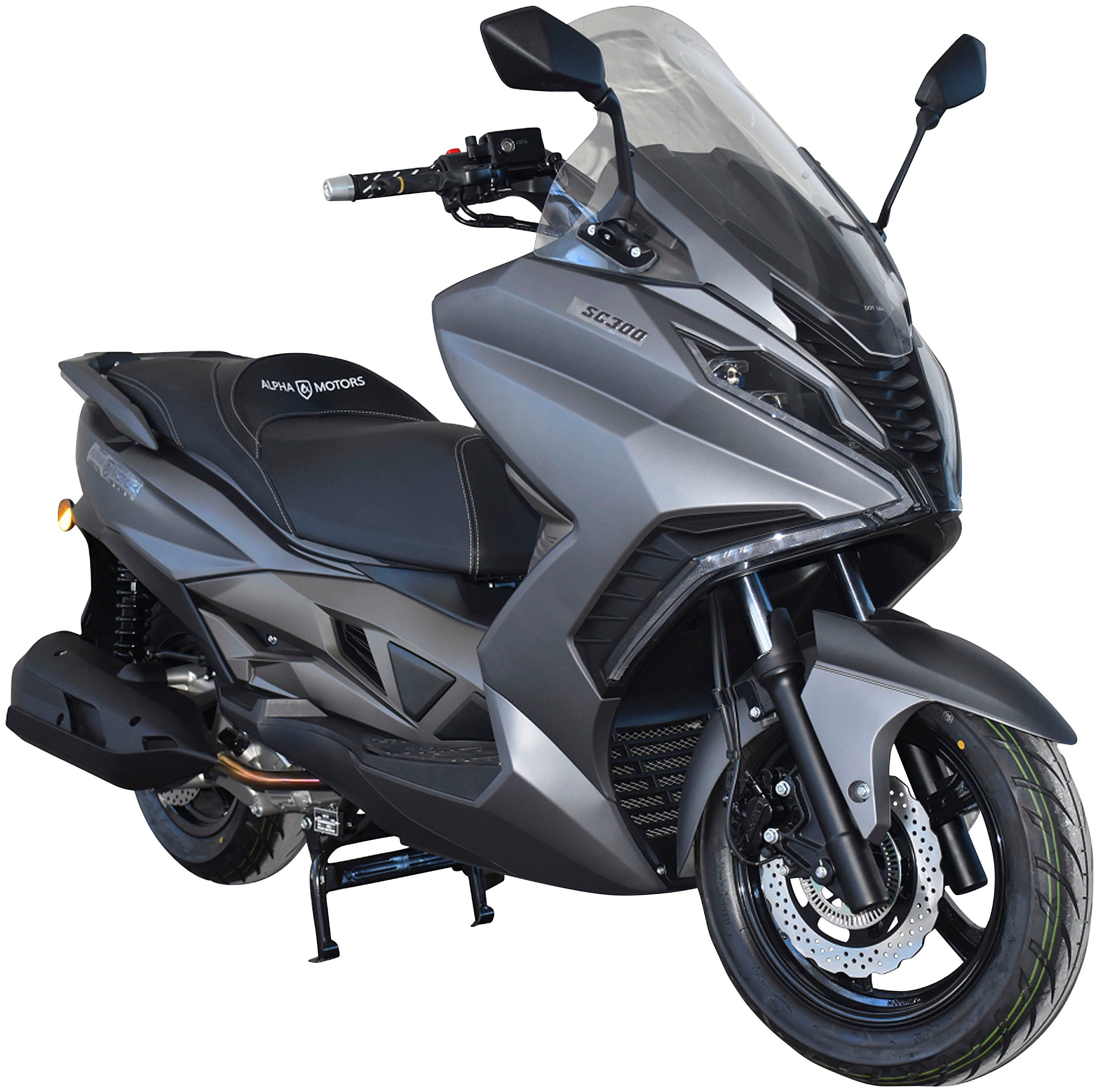 Alpha Motors Motorroller Sport Cruiser 300, 276 ccm, 125 km/h, Euro 5+, mit integr. Alarmanlage, Keyless-System, USB-Anschluss und Windschild