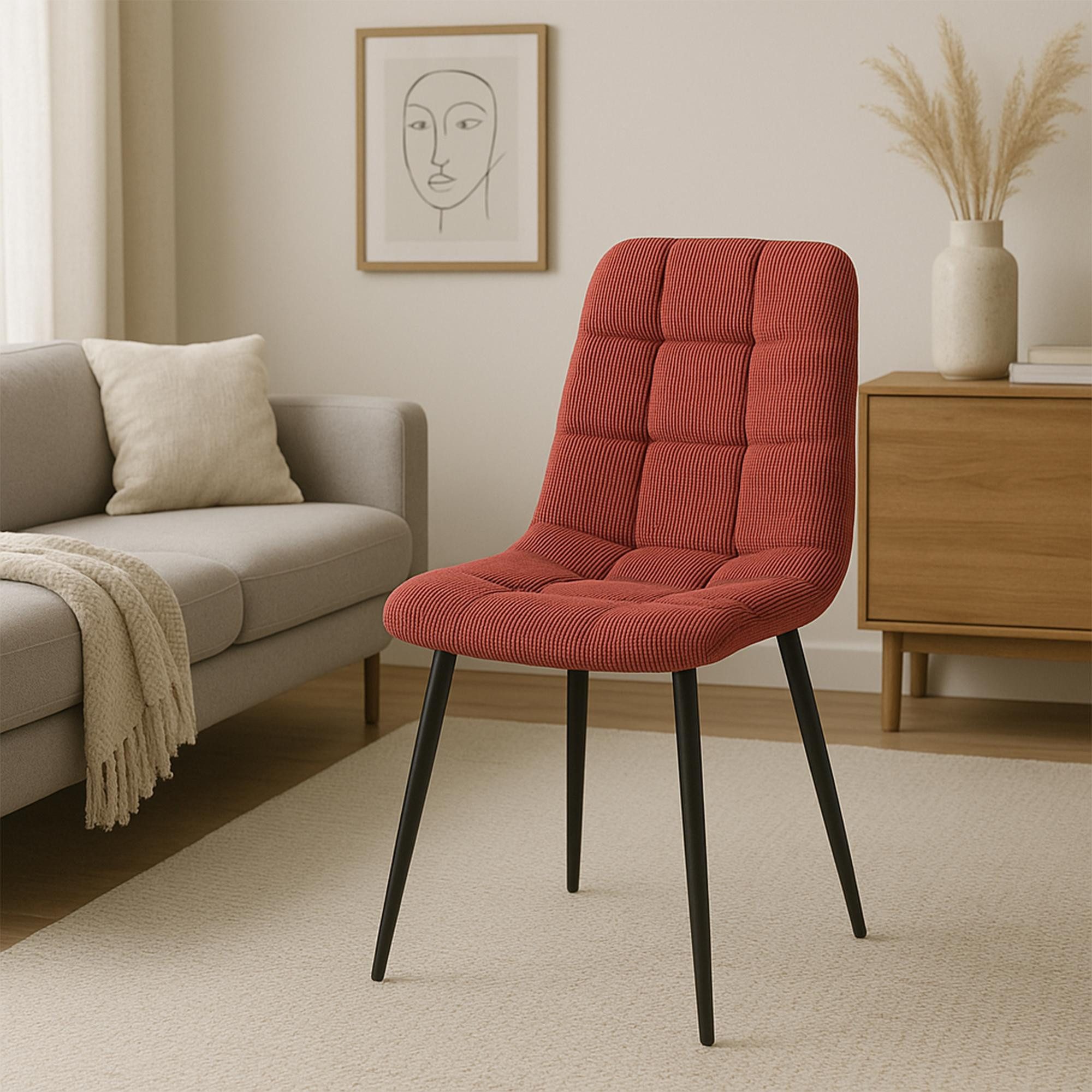 CLP Esszimmerstuhl Tilde (4er Set, 4 St), mit Rückenlehne, Metallgestell, bis 150 kg