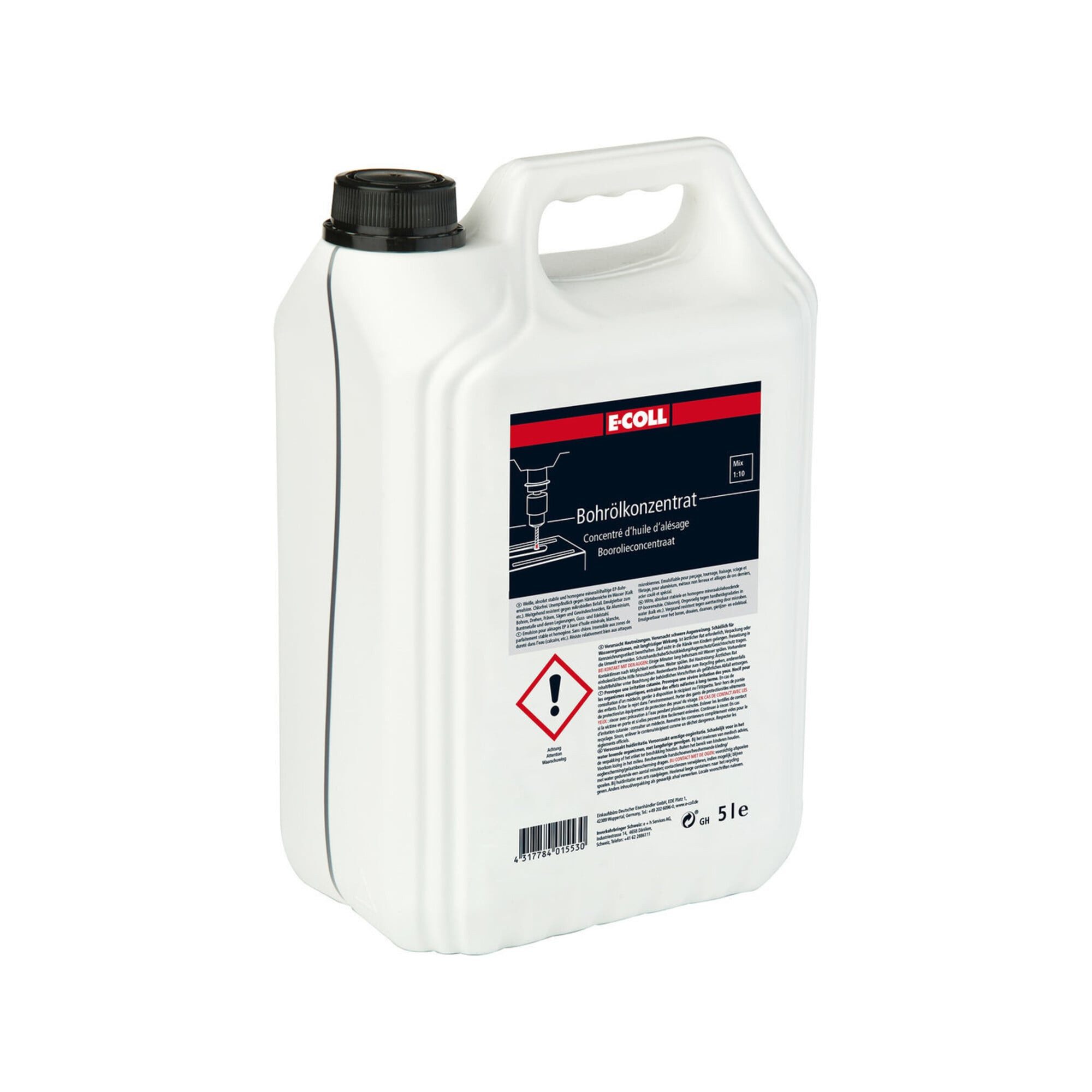 E-COLL Bohr- & Schneidöl E-COLL Bohrölkonzentrat 5L Kanister chlorfrei (F)