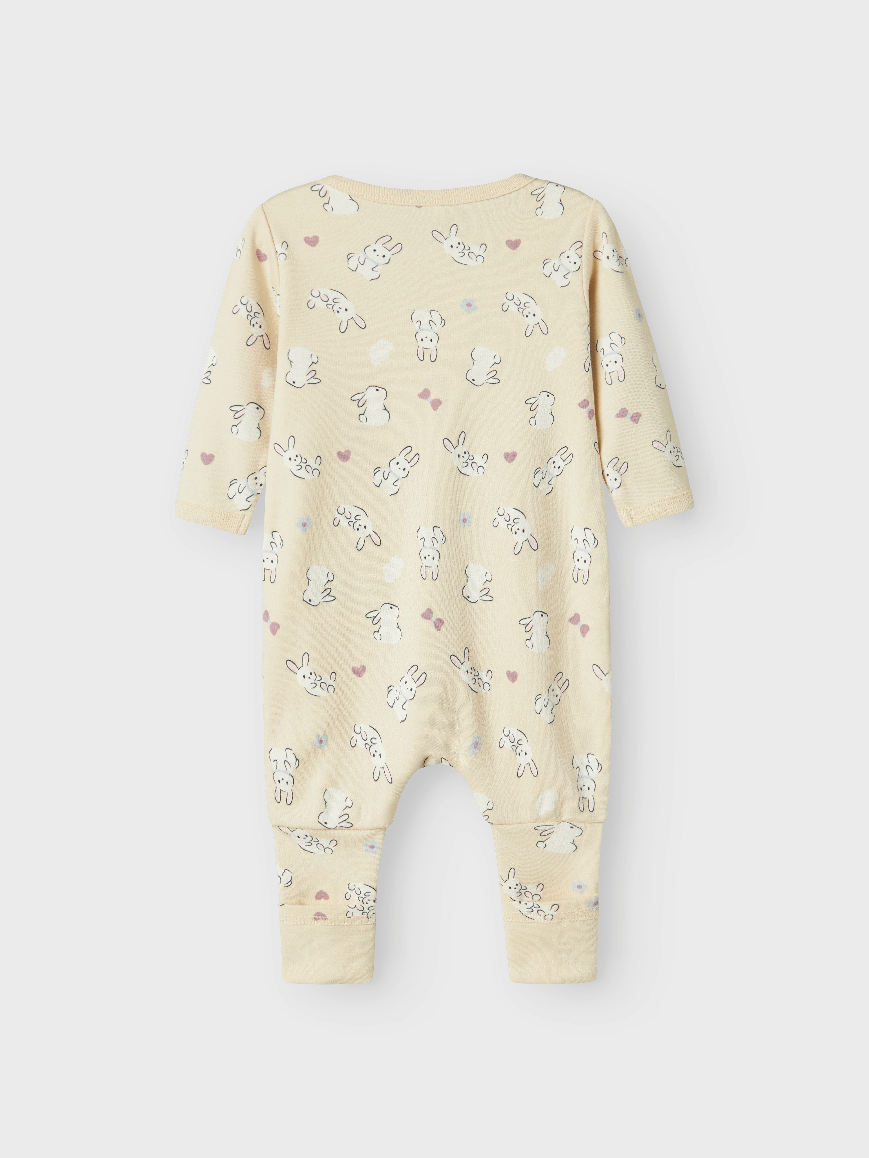 Name It Strampler NBFNIGHTSUIT 2P ZIP FF SAND RABBIT NOOS (Packung, 2-tlg., 2er-Pack)