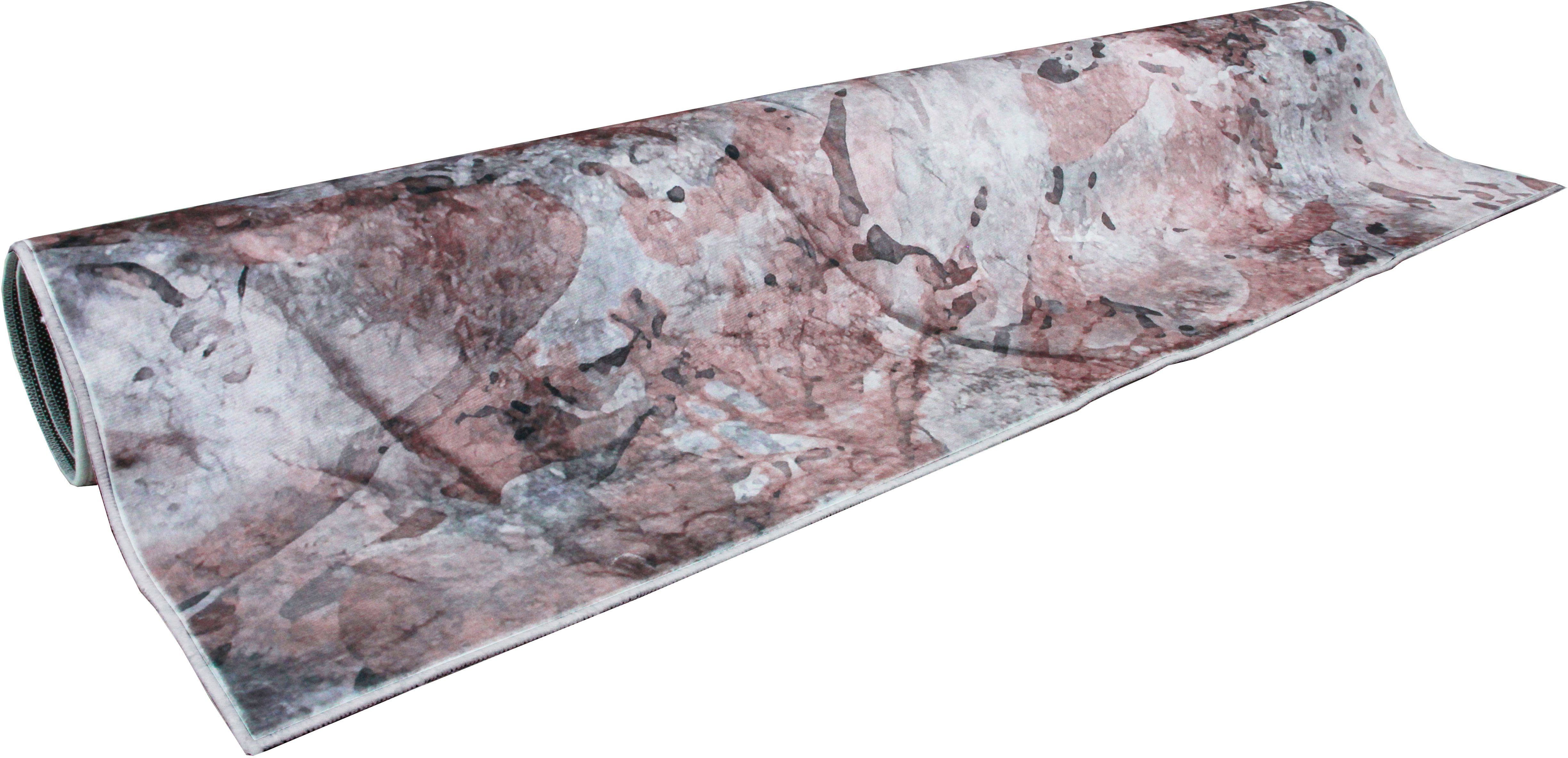 Teppich Turin, bunt, und modernes rosa Muster, mm, abstraktes Höhe: 5 home, my rechteckig, Kurzflor-Teppich Druckteppich