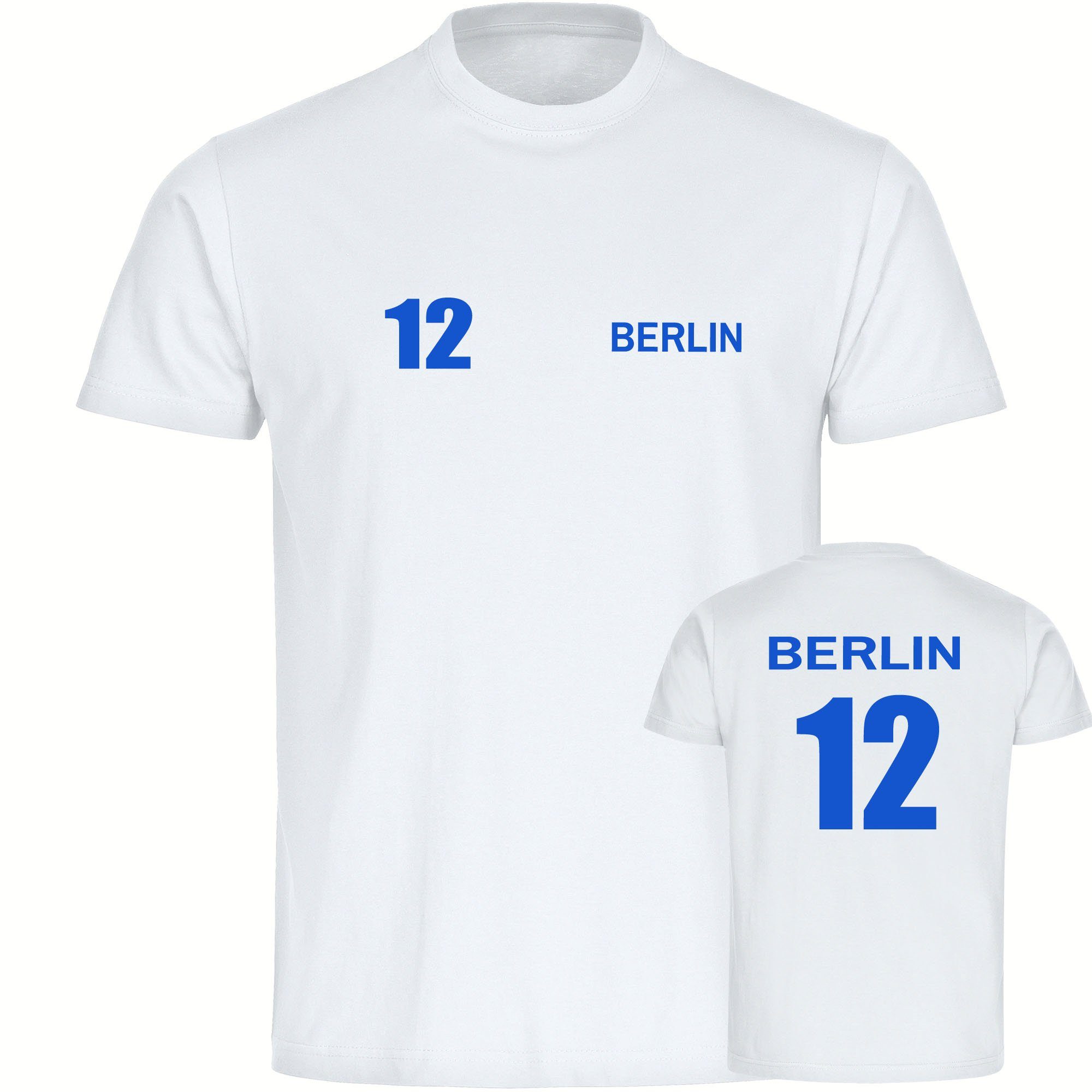 multifanshop T-Shirt Kinder Berlin blau - Trikot 12 - Boy Girl