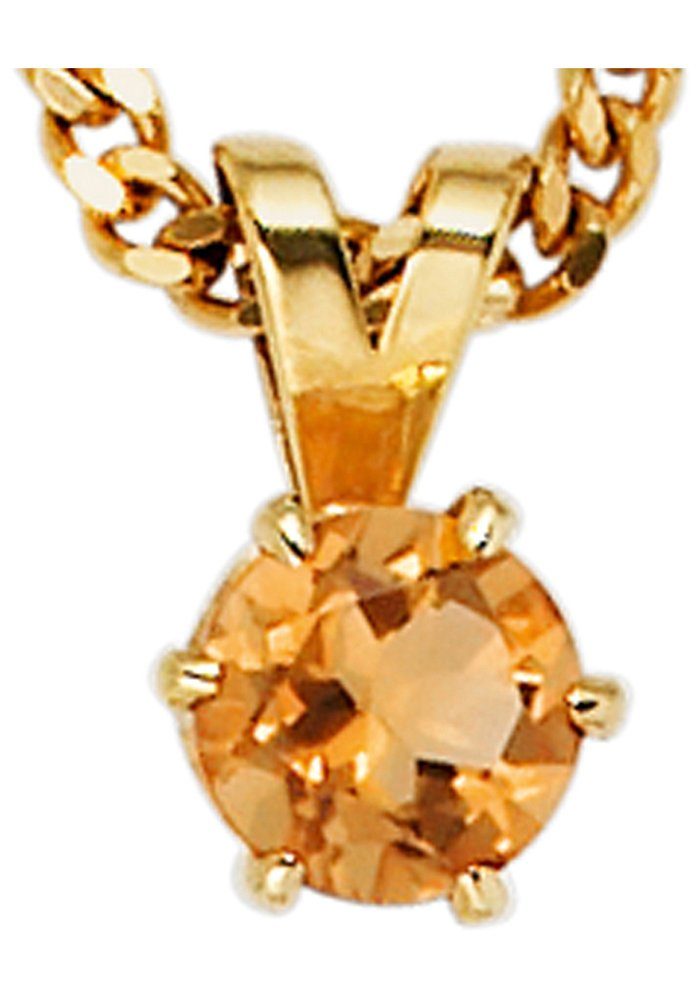 JOBO Kettenanhänger Anhänger mit Citrin, 585 Gold günstig online kaufen